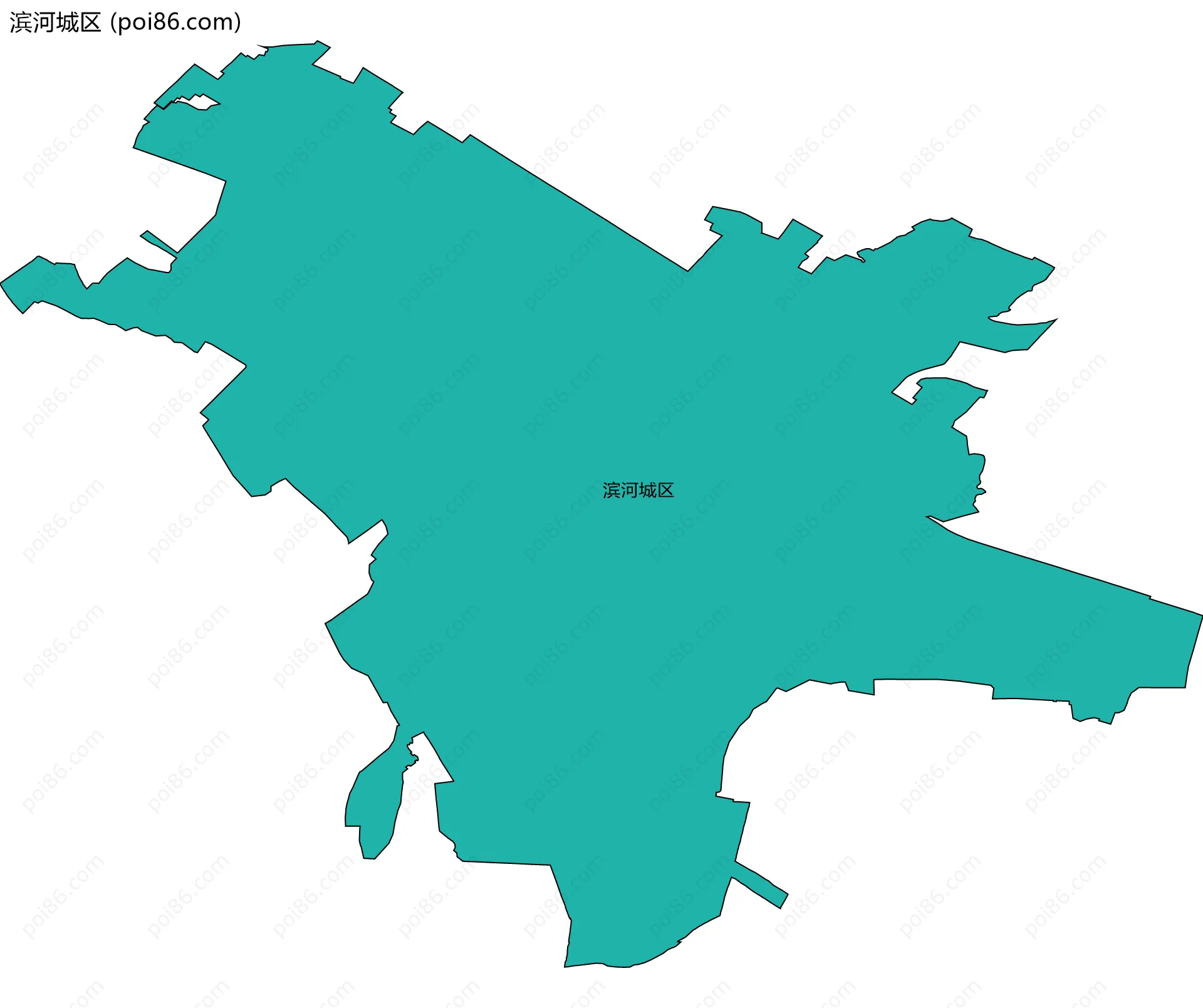 滨河城区边界地图