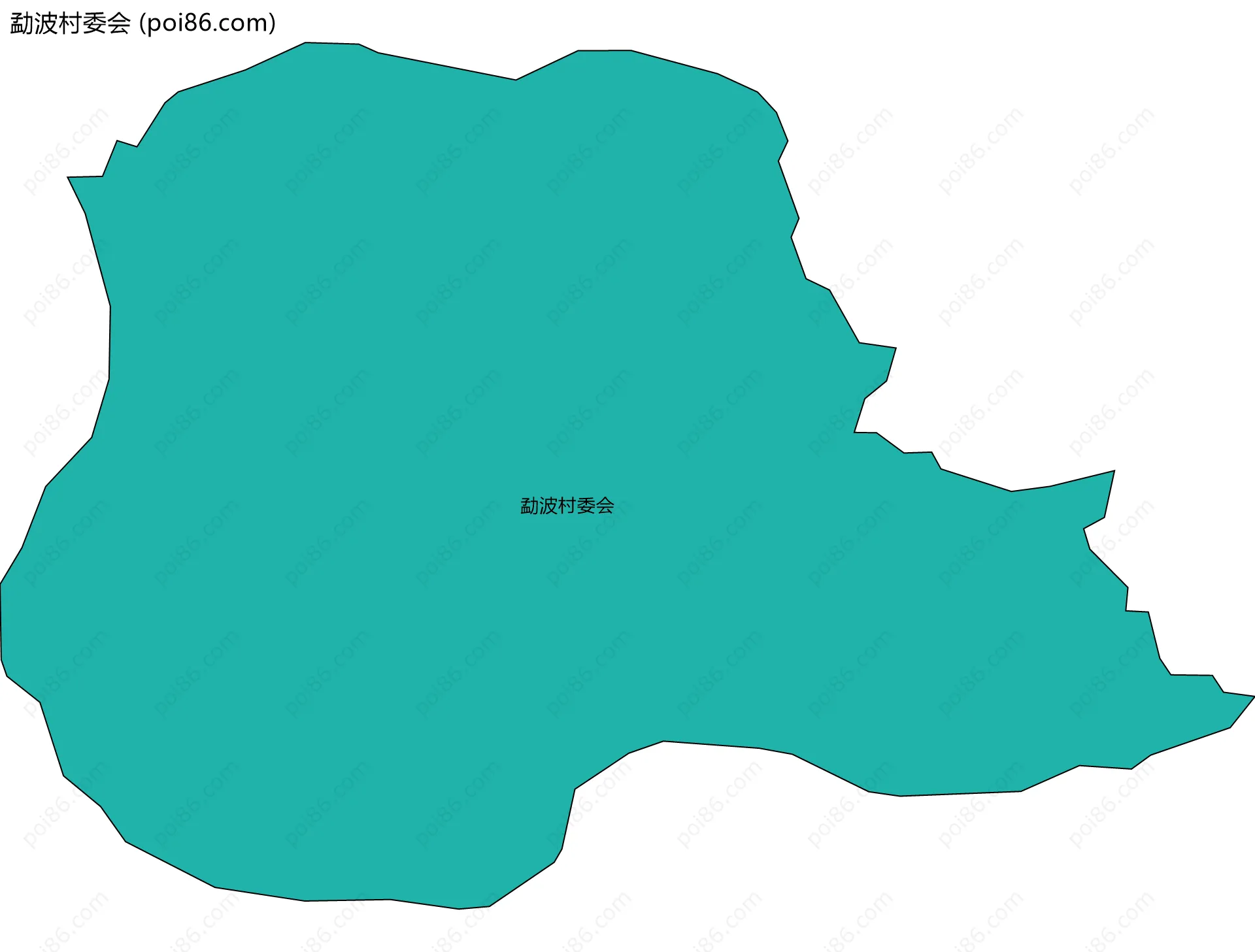 勐波村委会边界地图