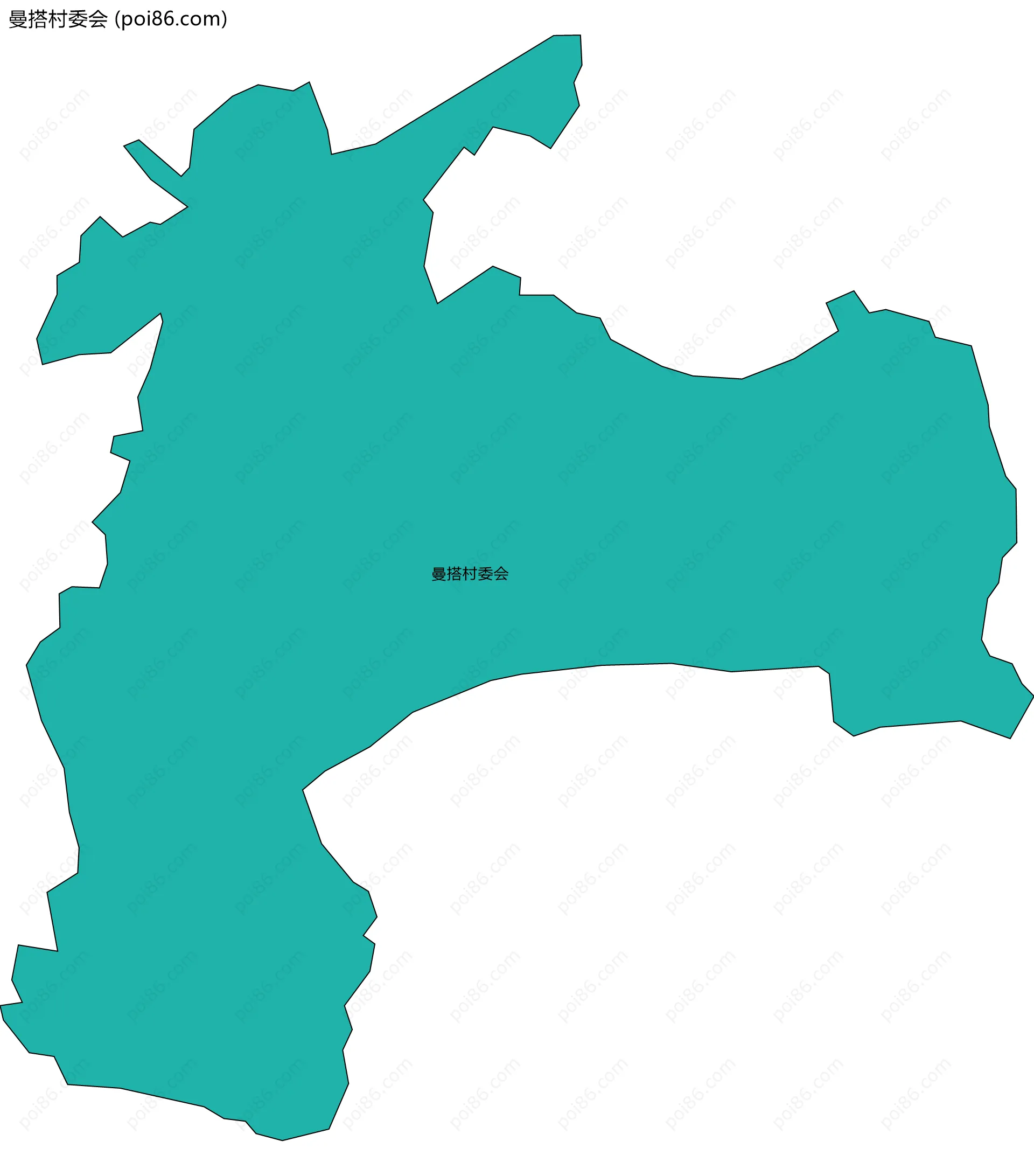 曼搭村委会边界地图