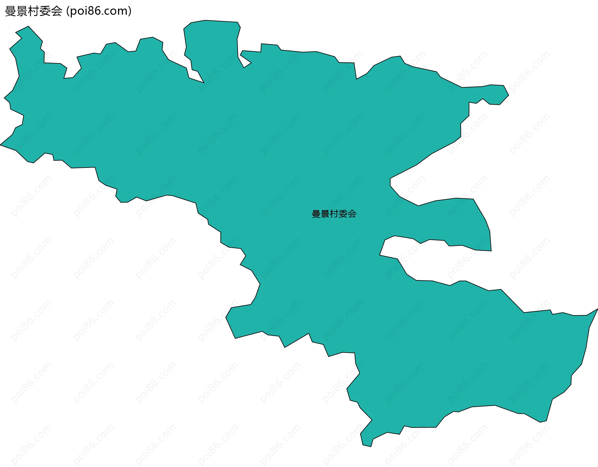 曼景村委会边界地图