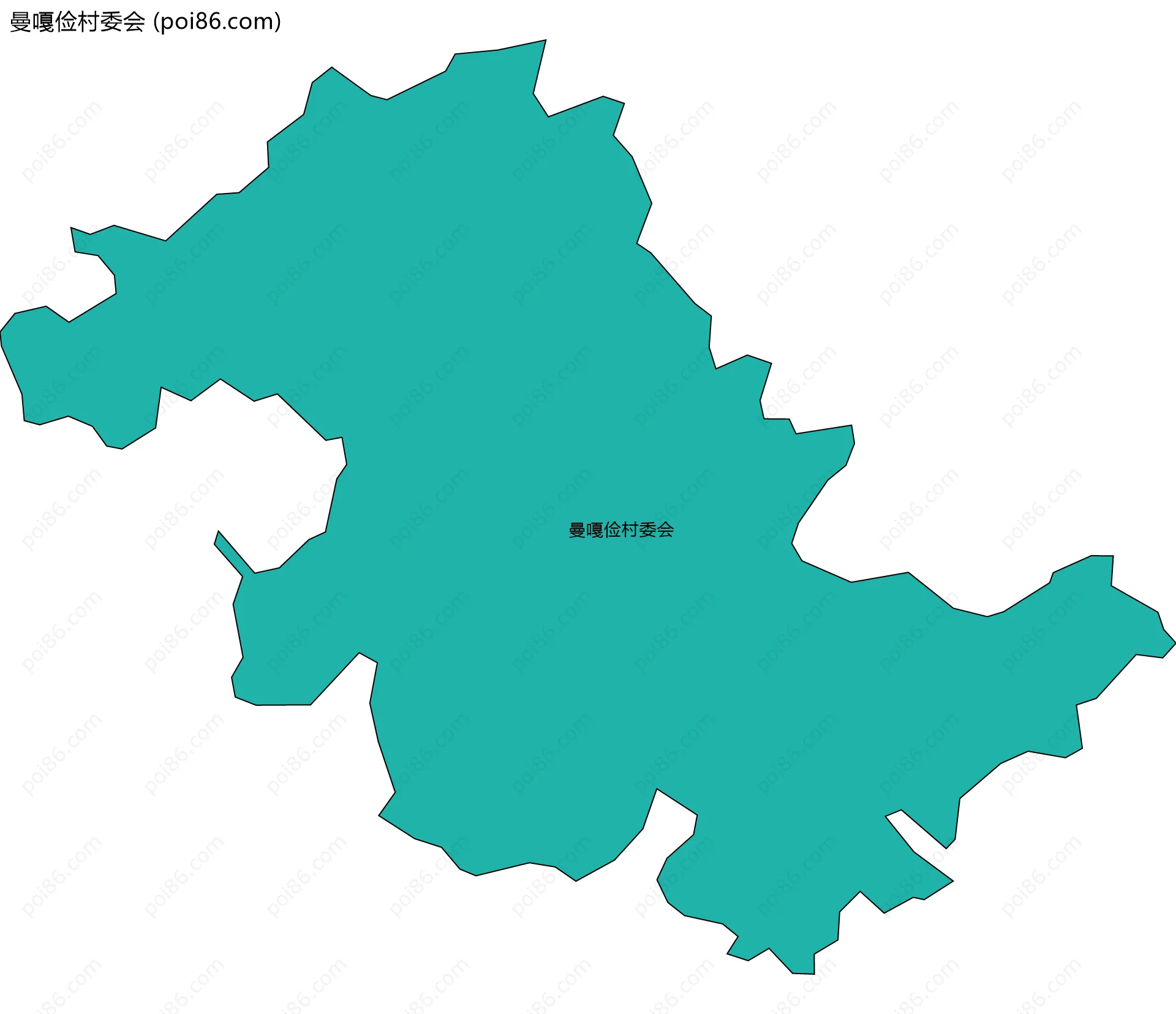 曼嘎俭村委会边界地图