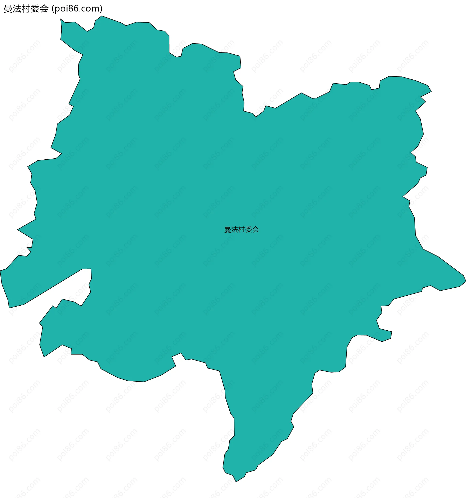 曼法村委会边界地图