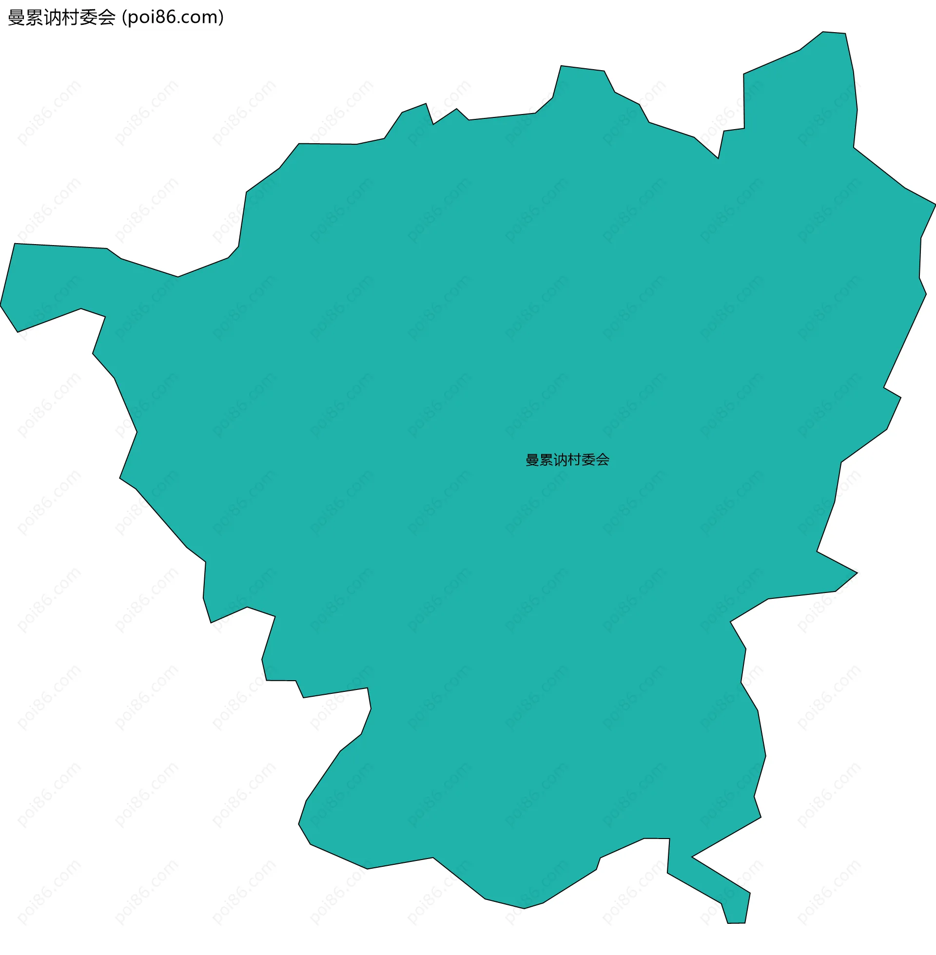 曼累讷村委会边界地图