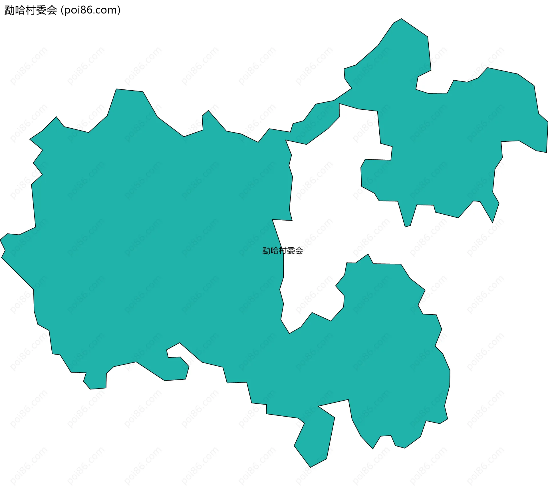 勐哈村委会边界地图