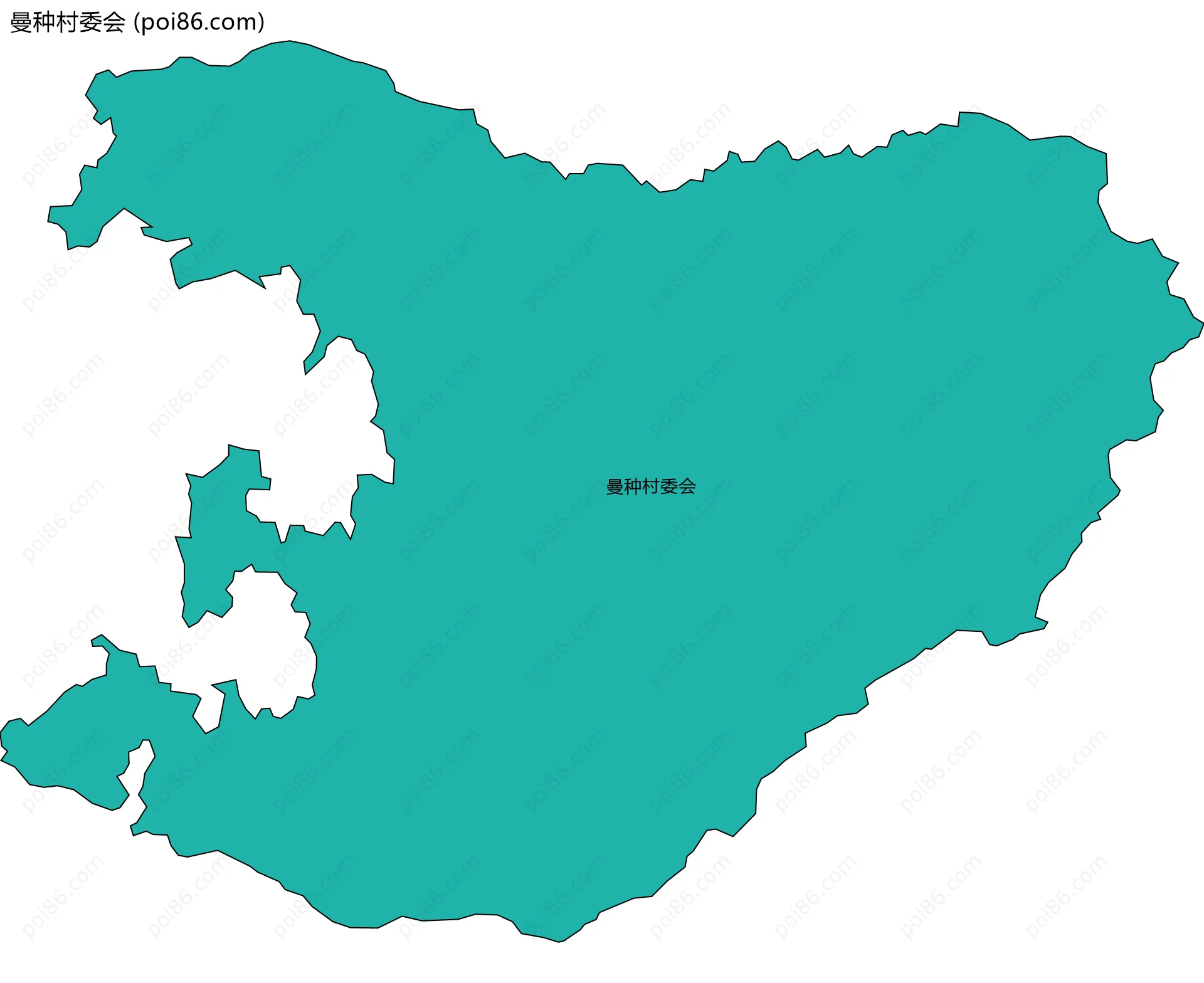 曼种村委会边界地图