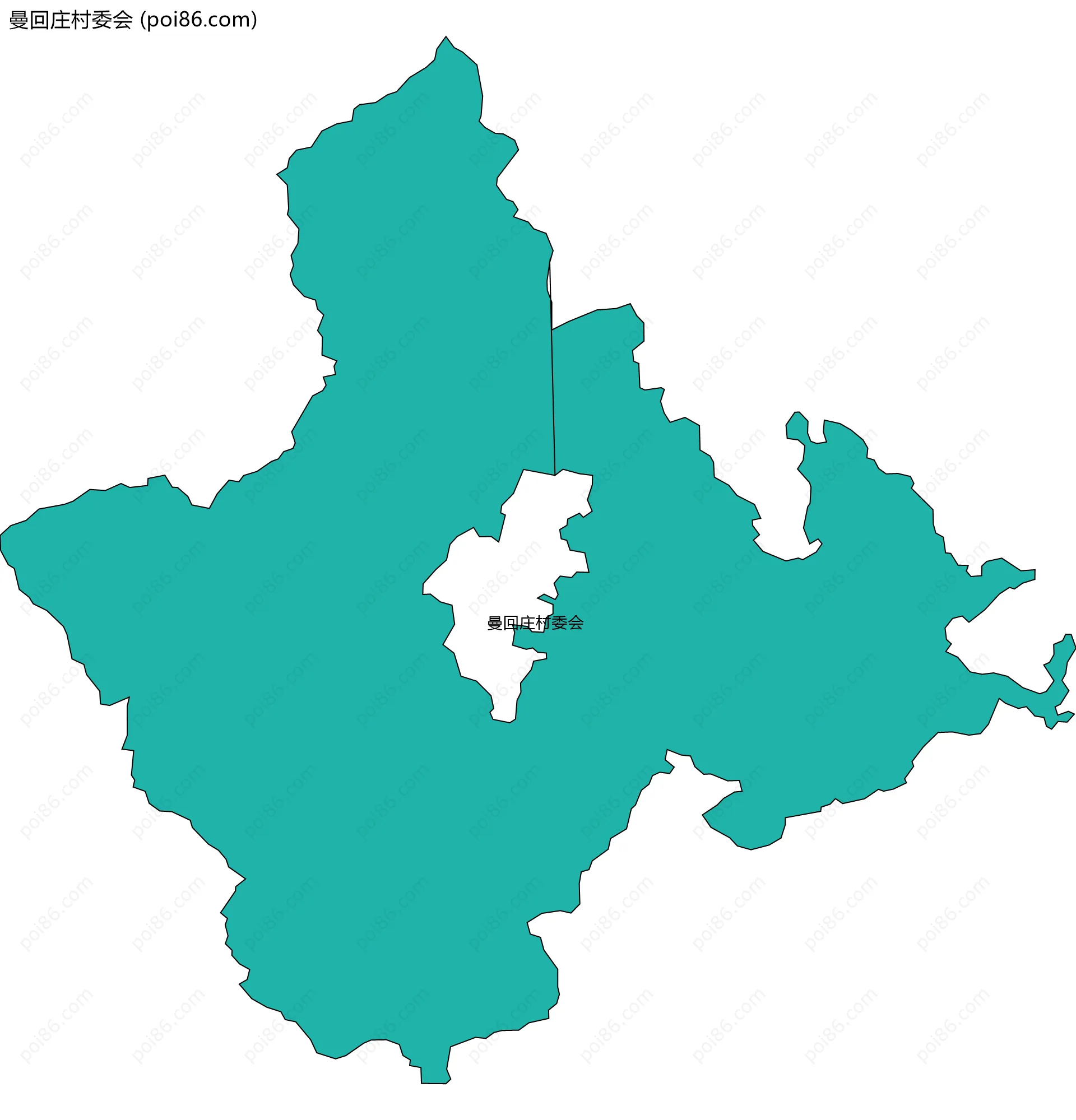 曼回庄村委会边界地图