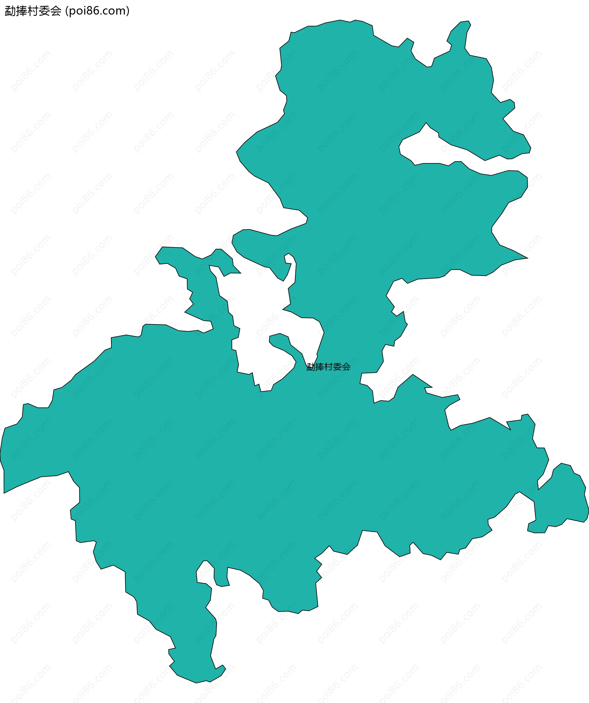 勐捧村委会边界地图