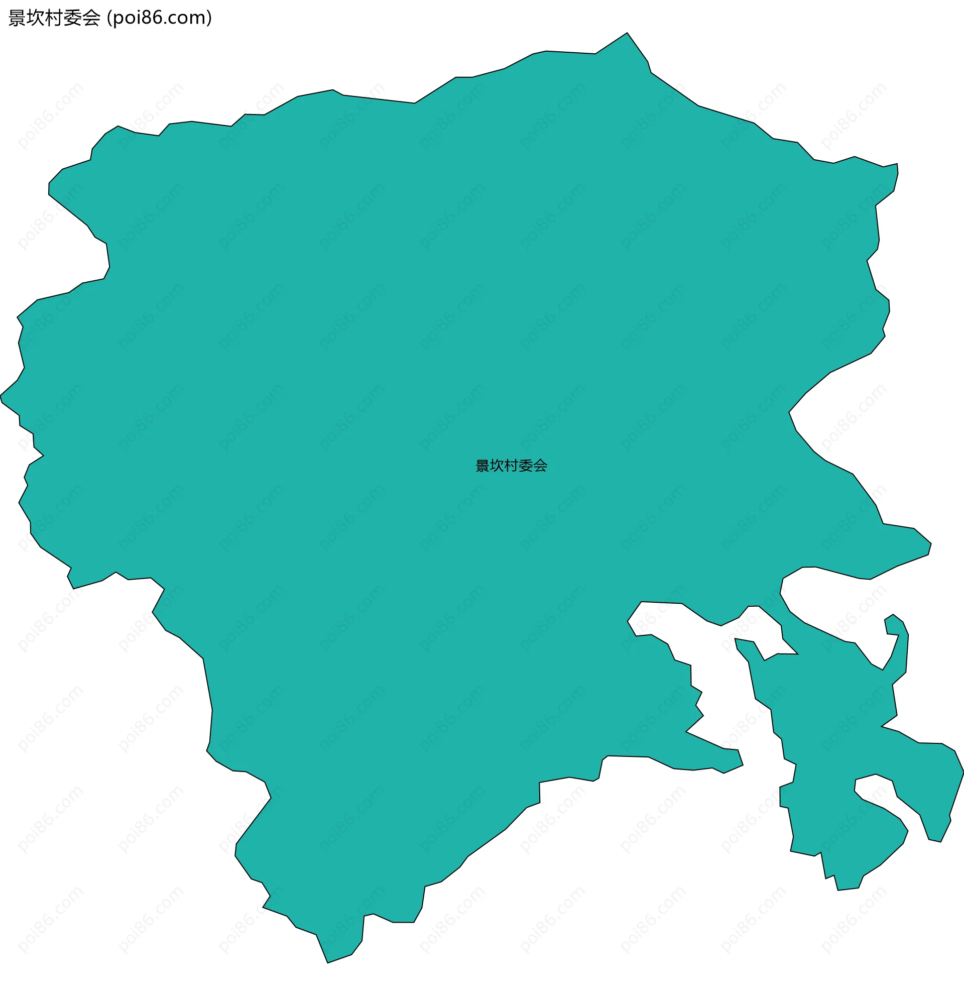 景坎村委会边界地图