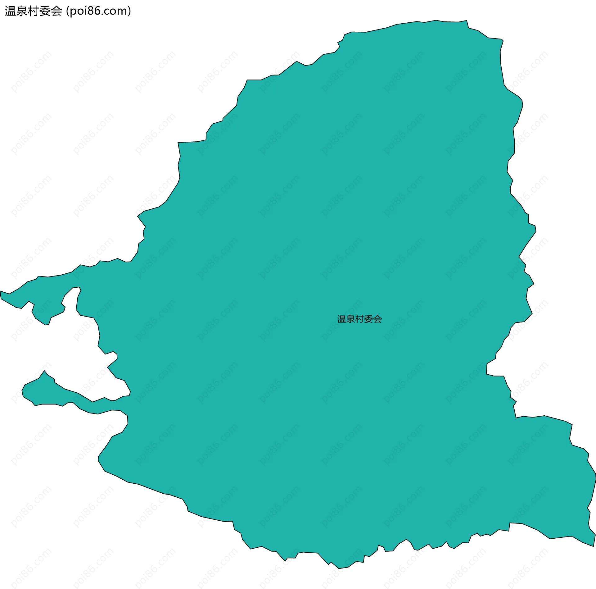 温泉村委会边界地图