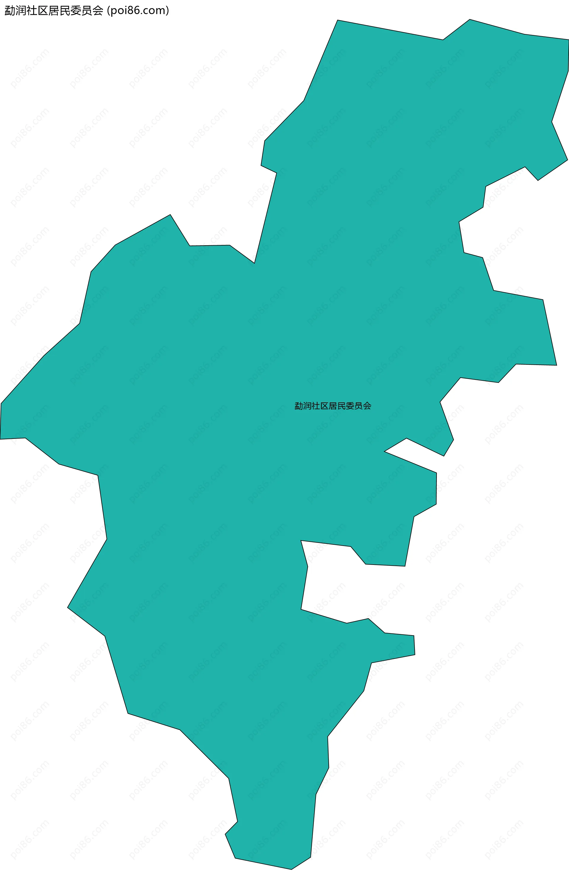 勐润社区居民委员会边界地图