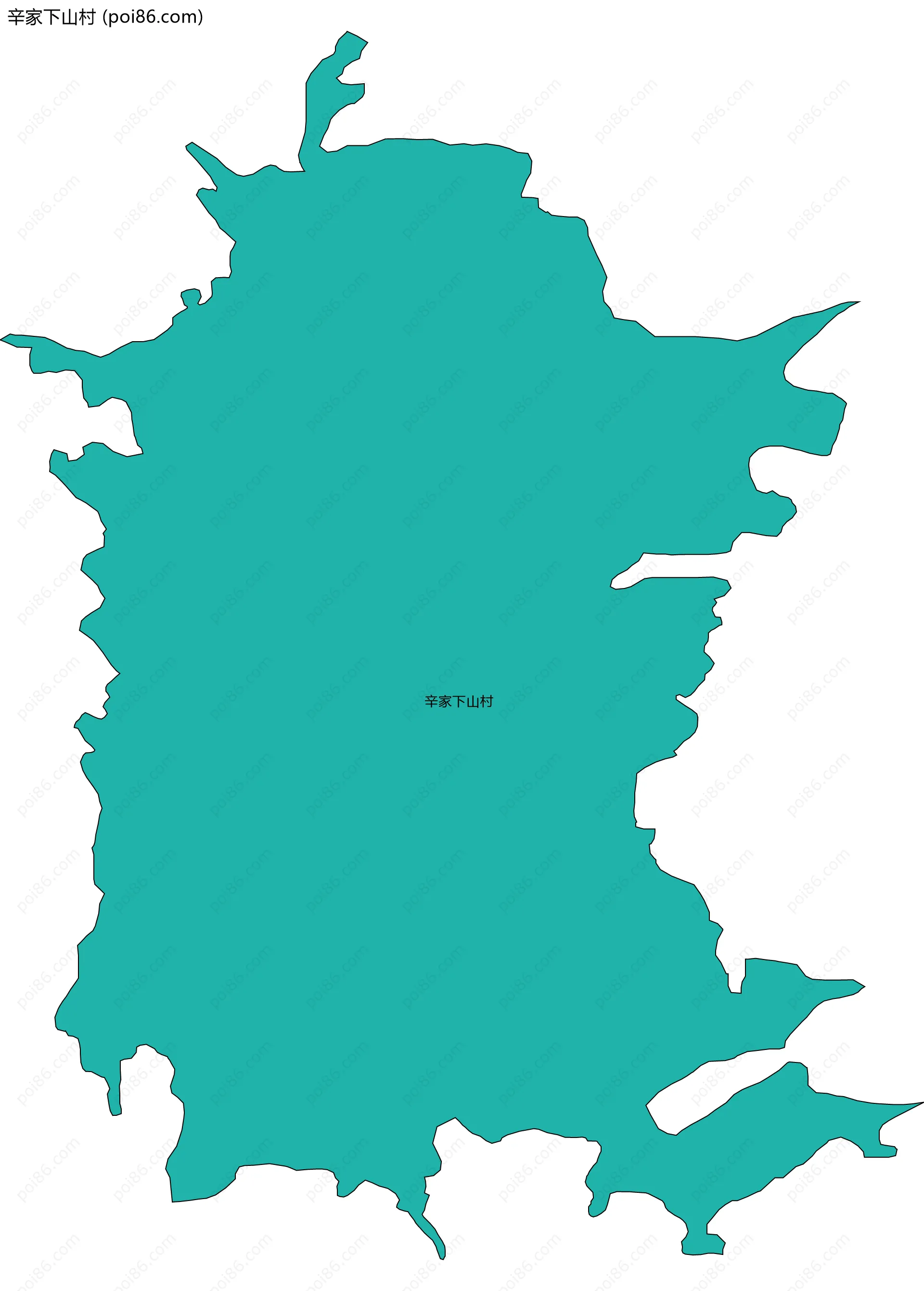 辛家下山村边界地图