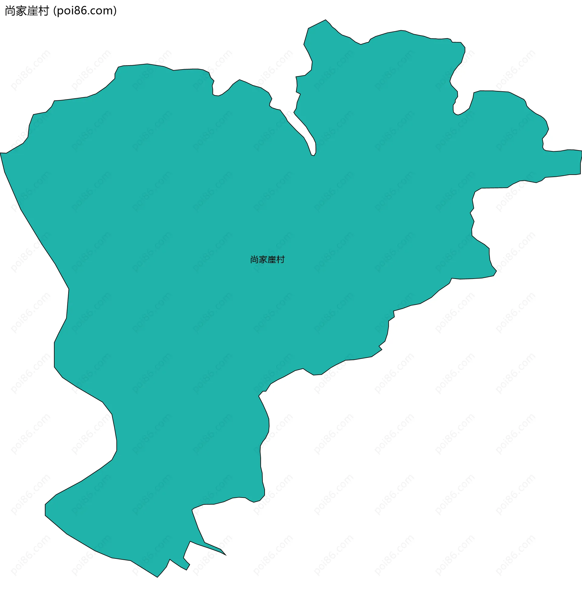 尚家崖村边界地图