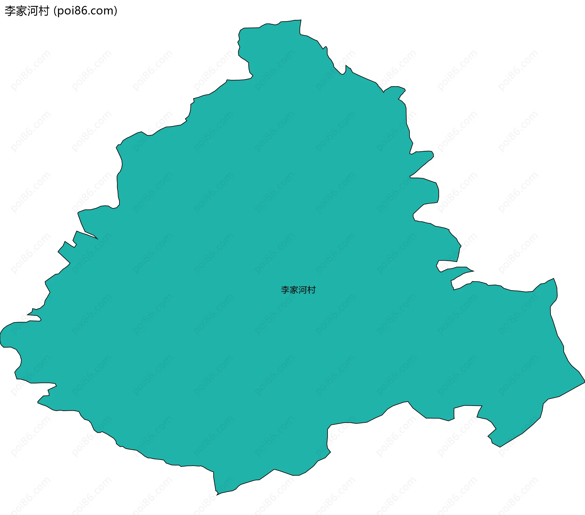 李家河村边界地图