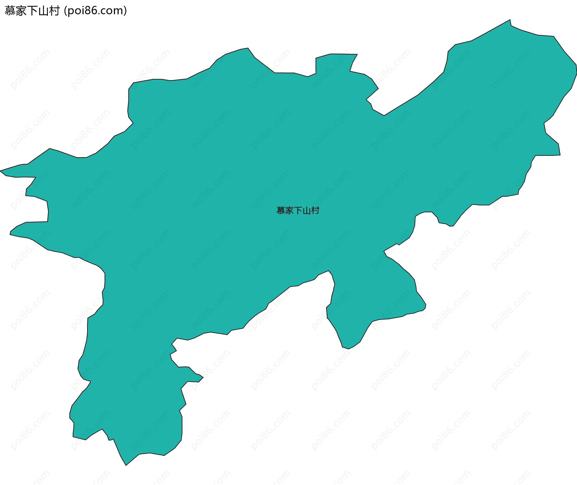 慕家下山村边界地图