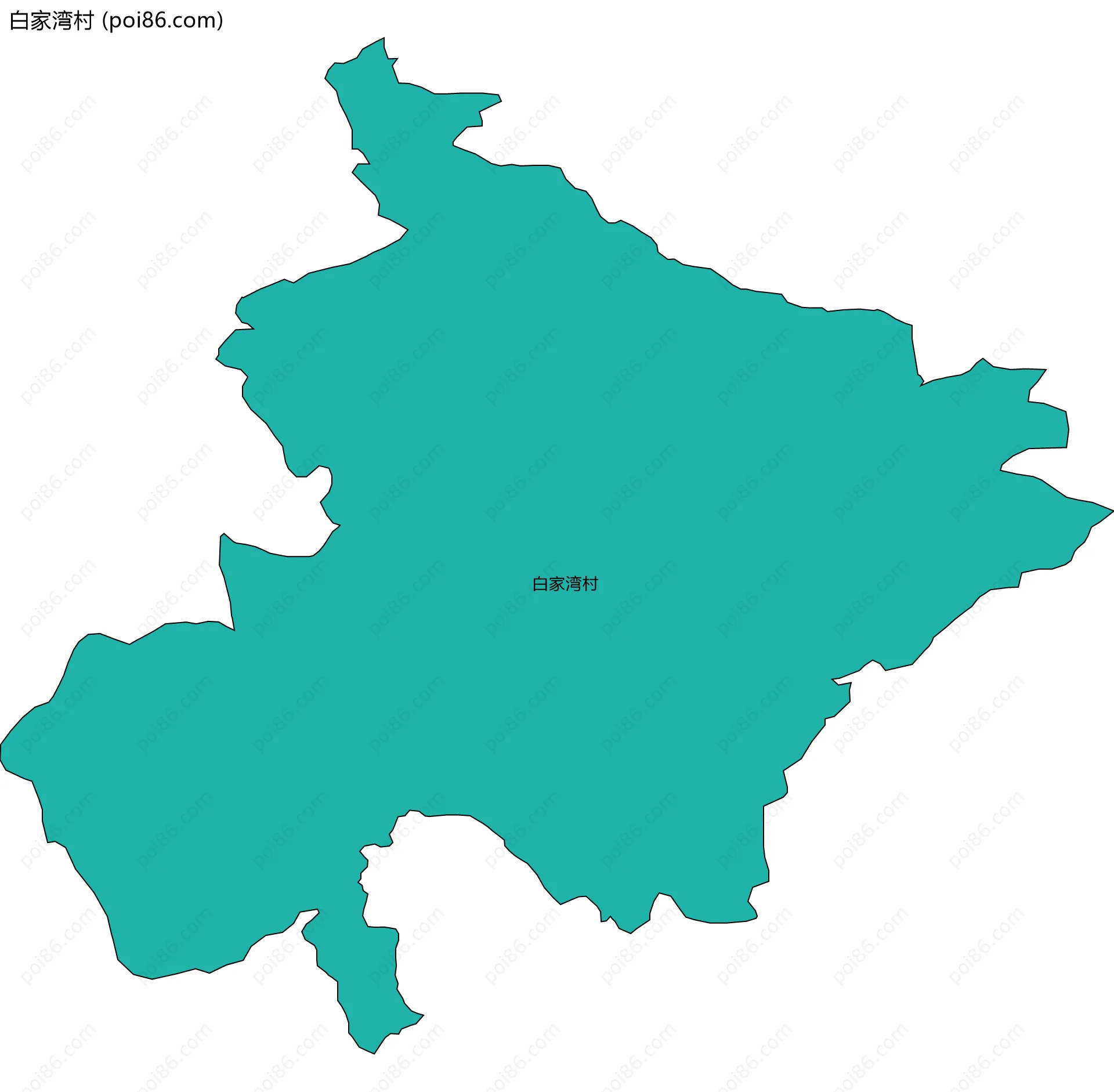 白家湾村边界地图