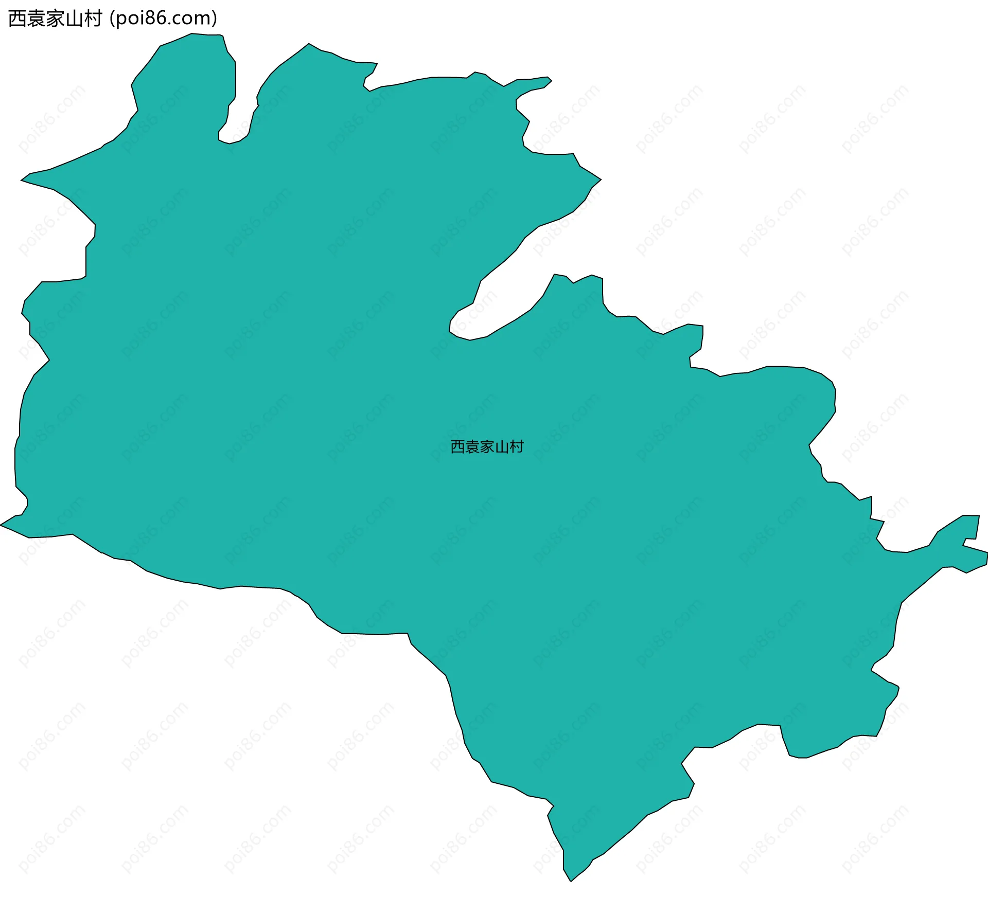 西袁家山村边界地图