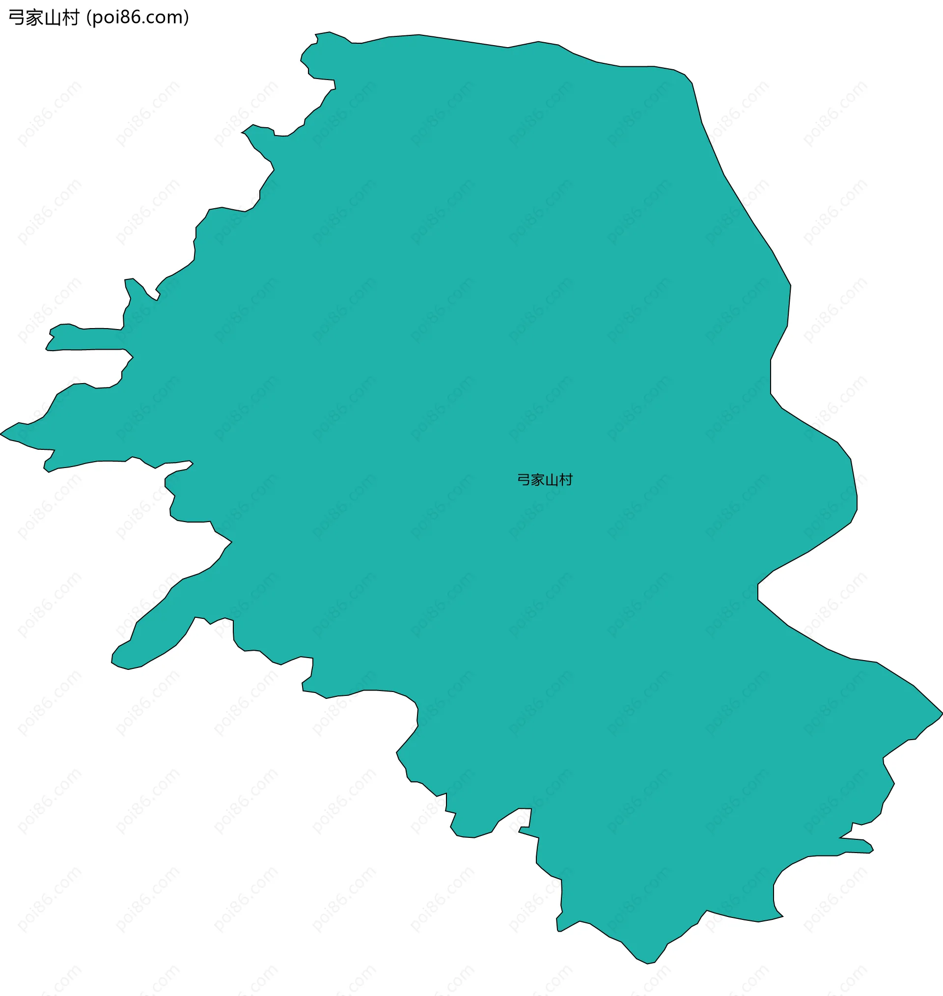 弓家山村边界地图