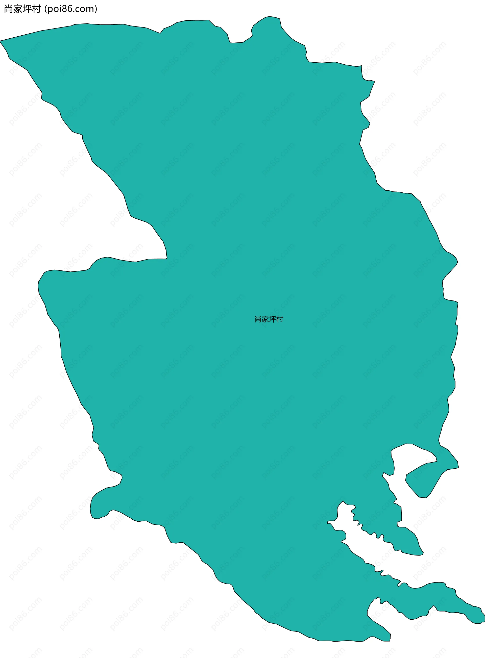 尚家坪村边界地图
