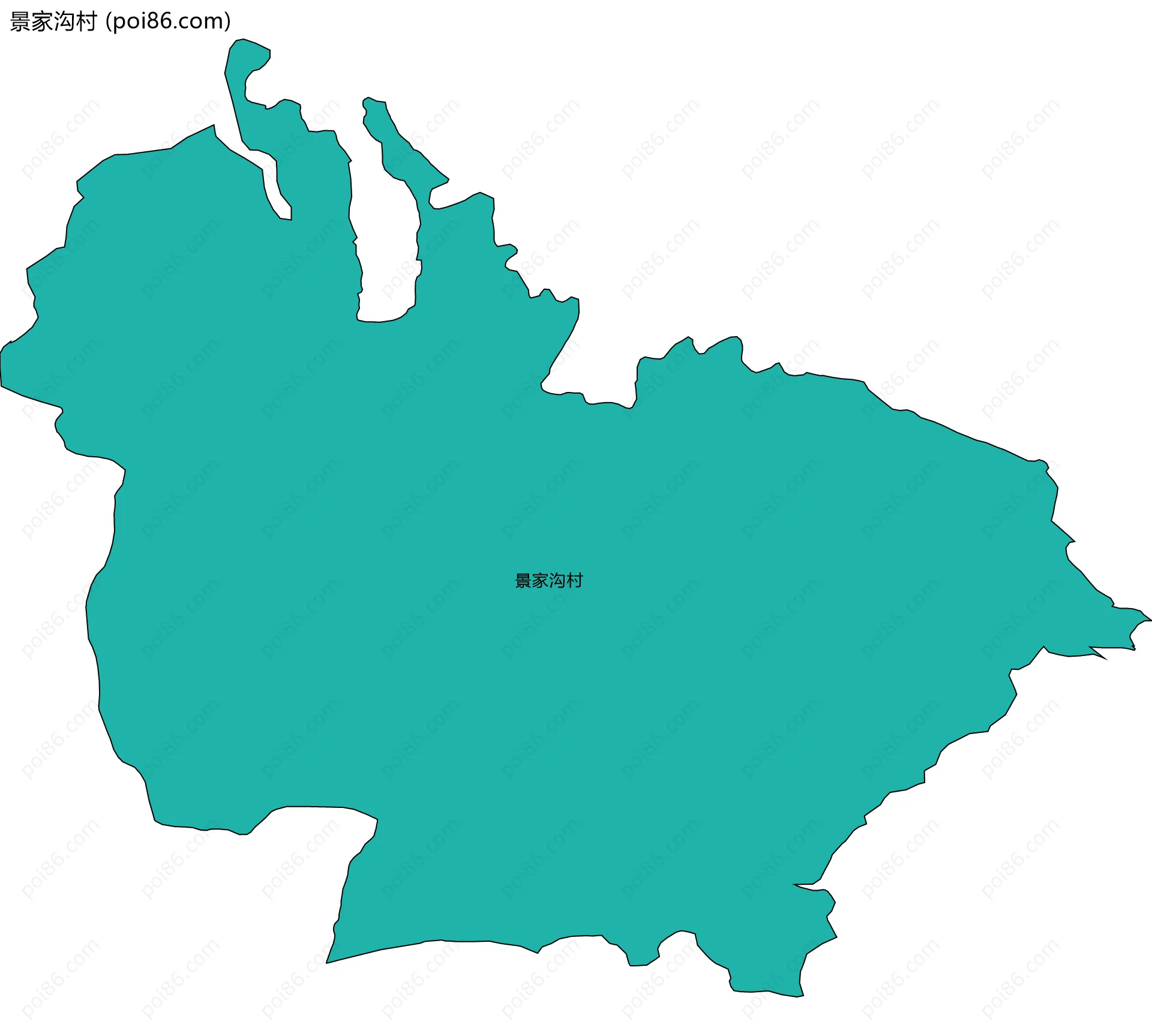 景家沟村边界地图