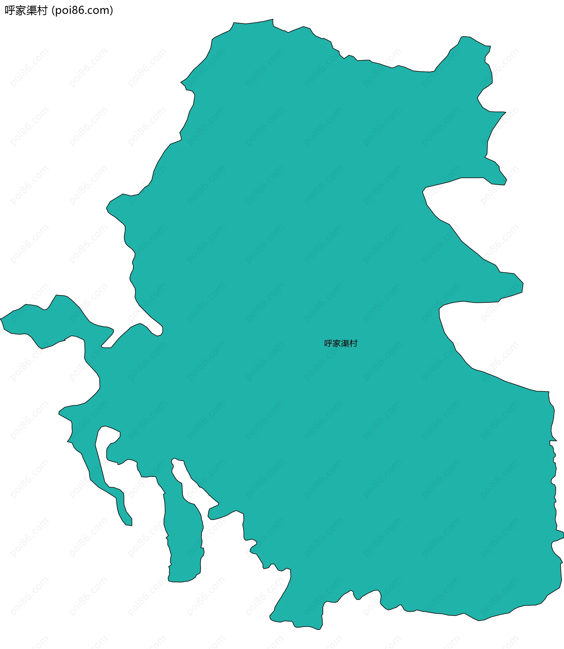 呼家渠村边界地图