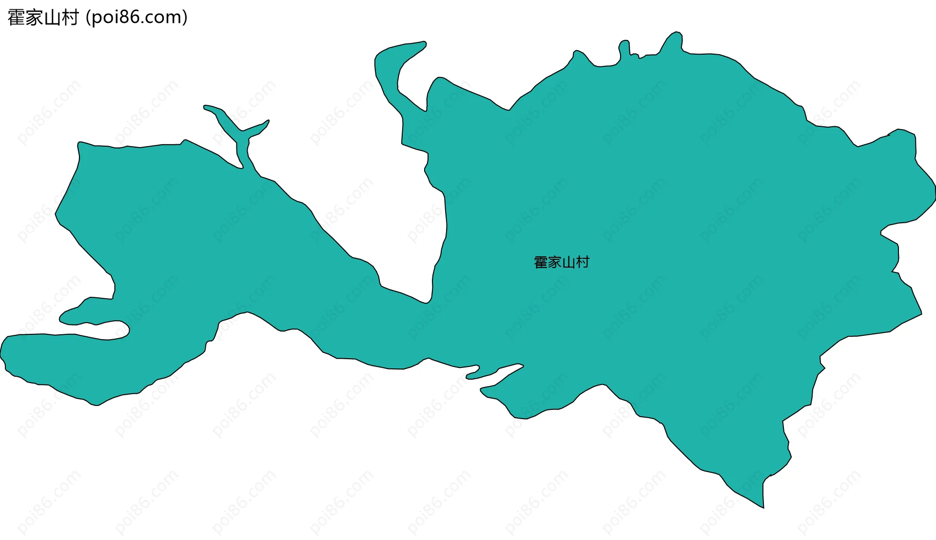 霍家山村边界地图