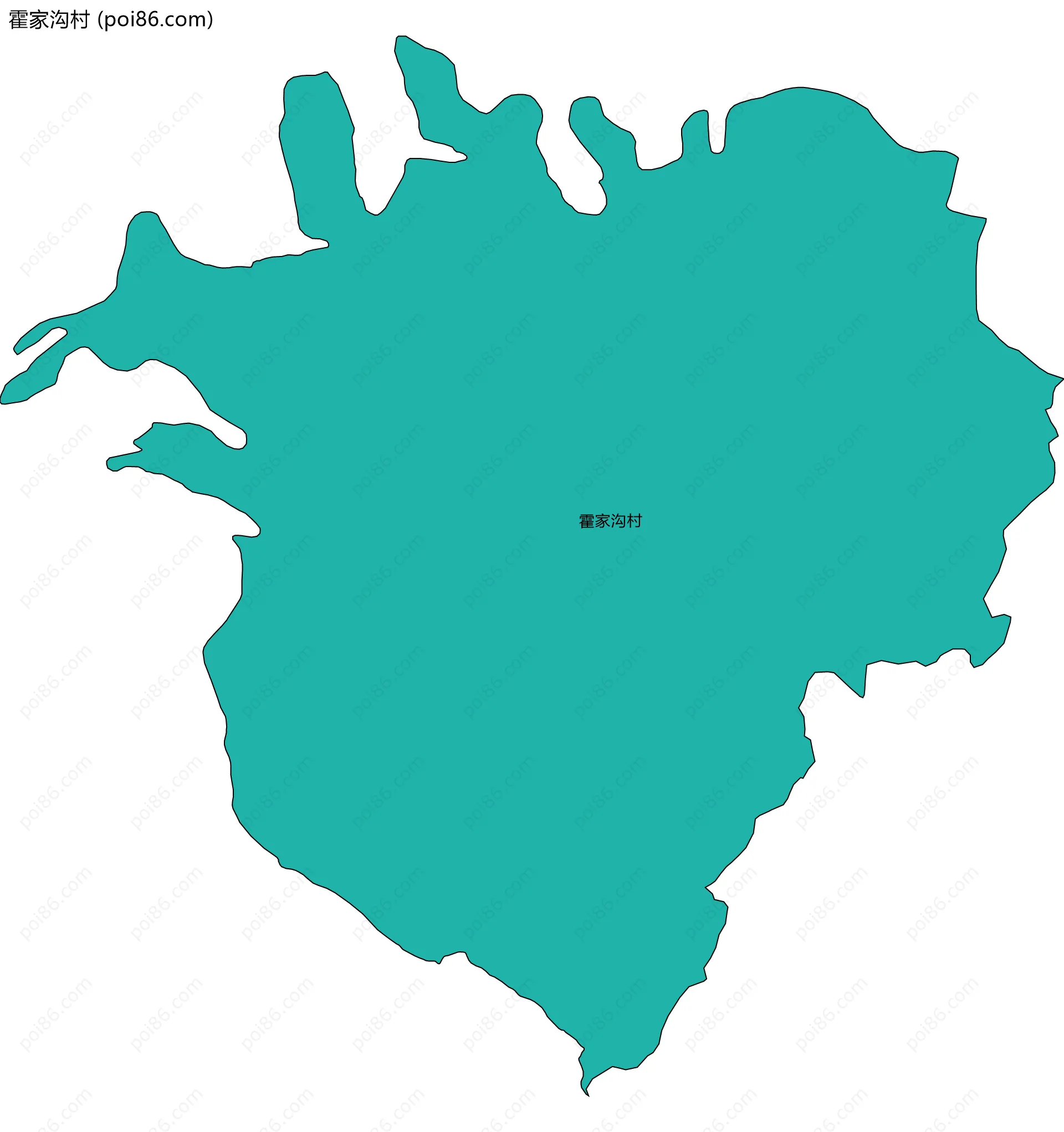 霍家沟村边界地图