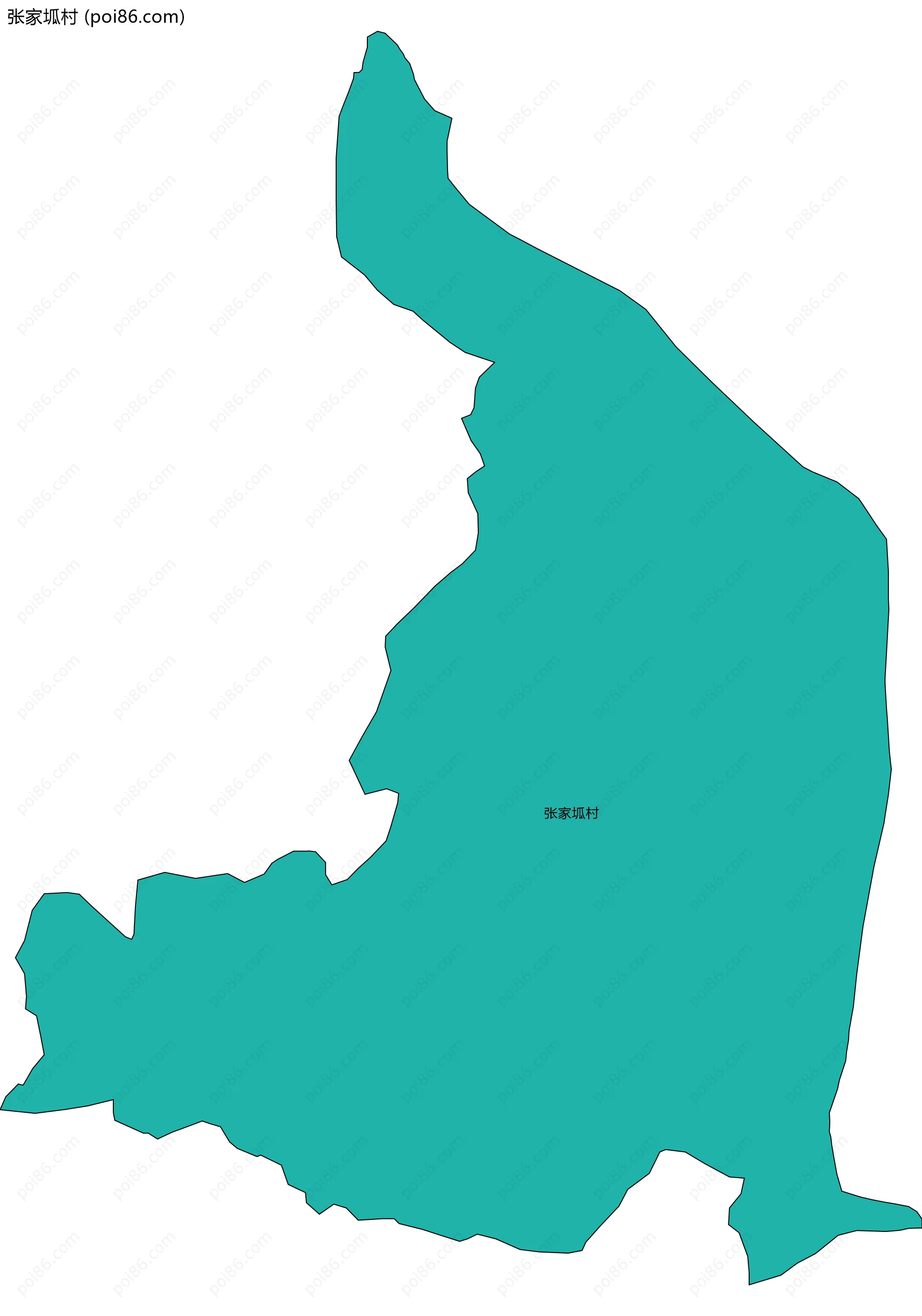 张家坬村边界地图