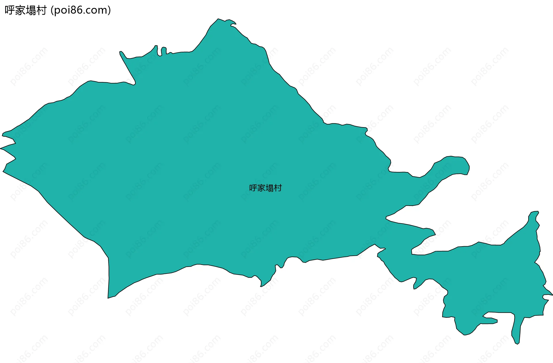 呼家塌村边界地图