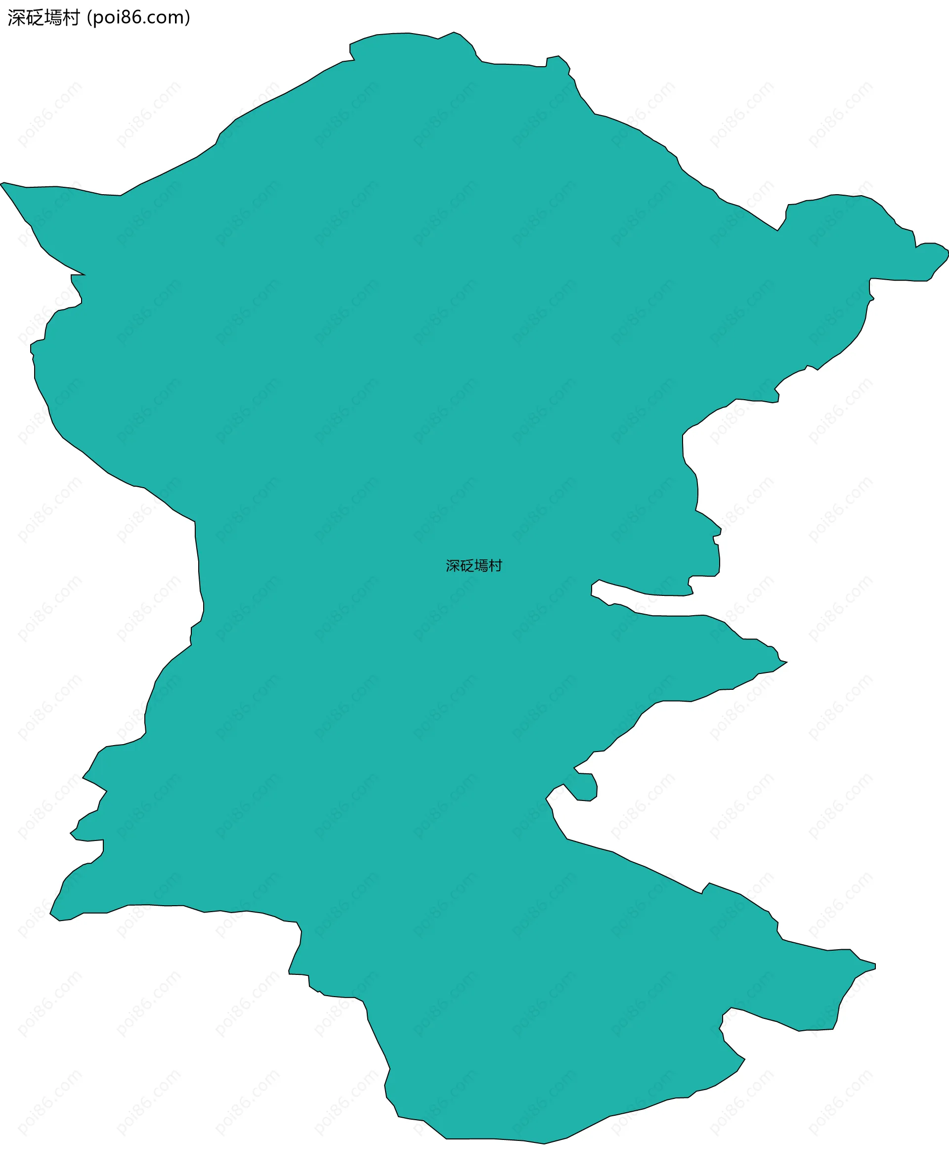 深砭墕村边界地图