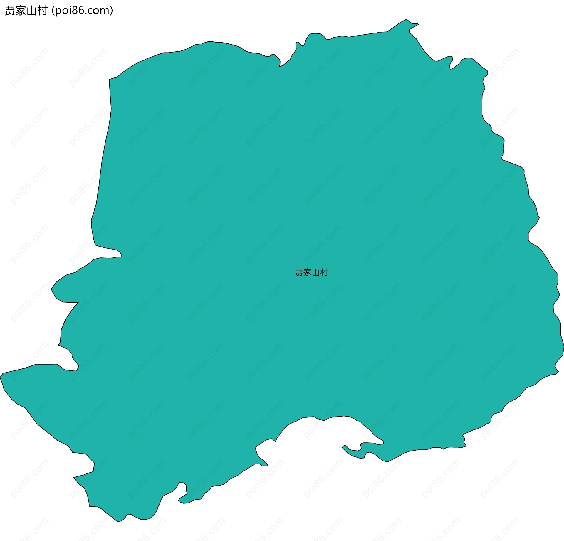 贾家山村边界地图