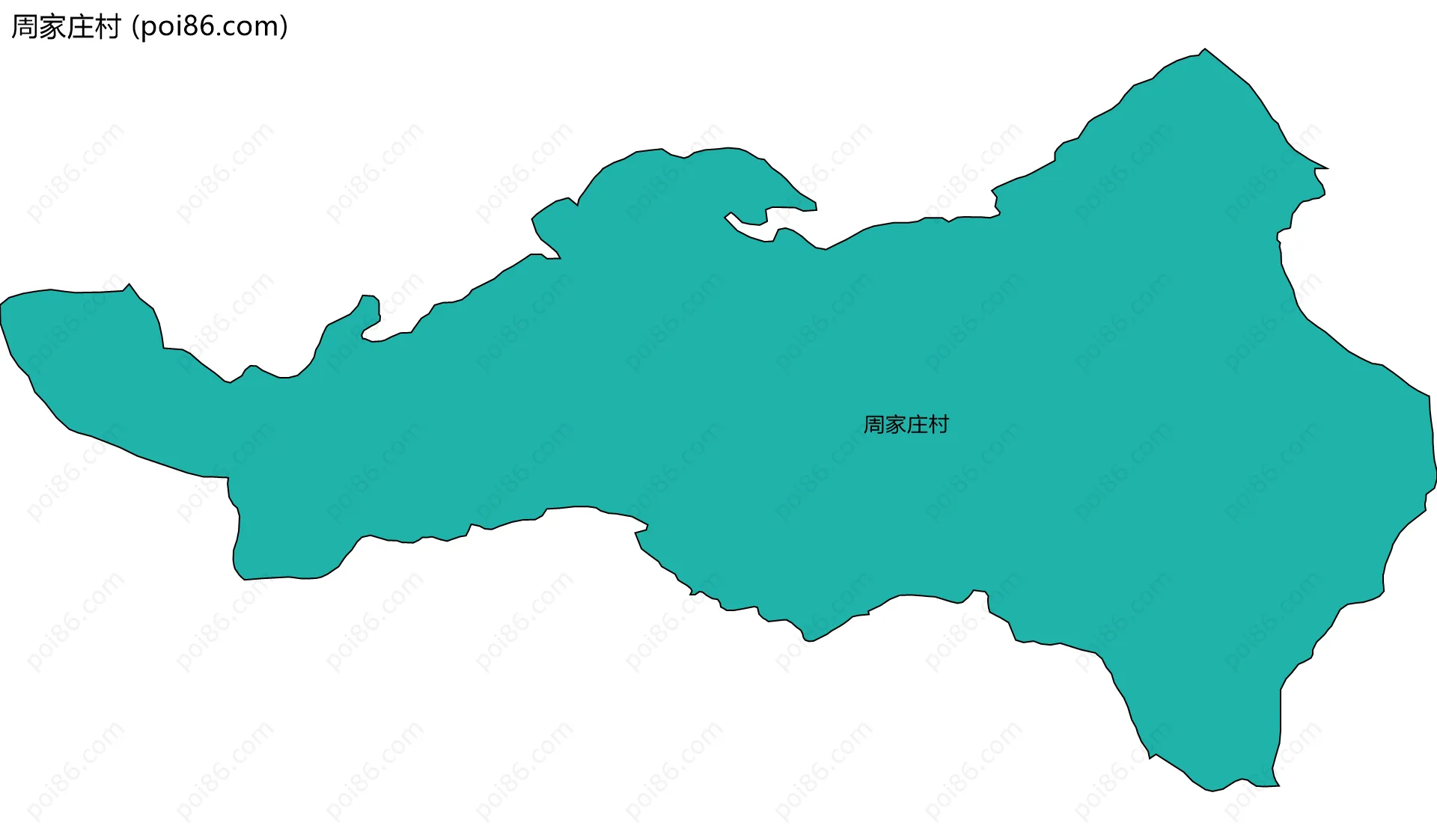 周家庄村边界地图