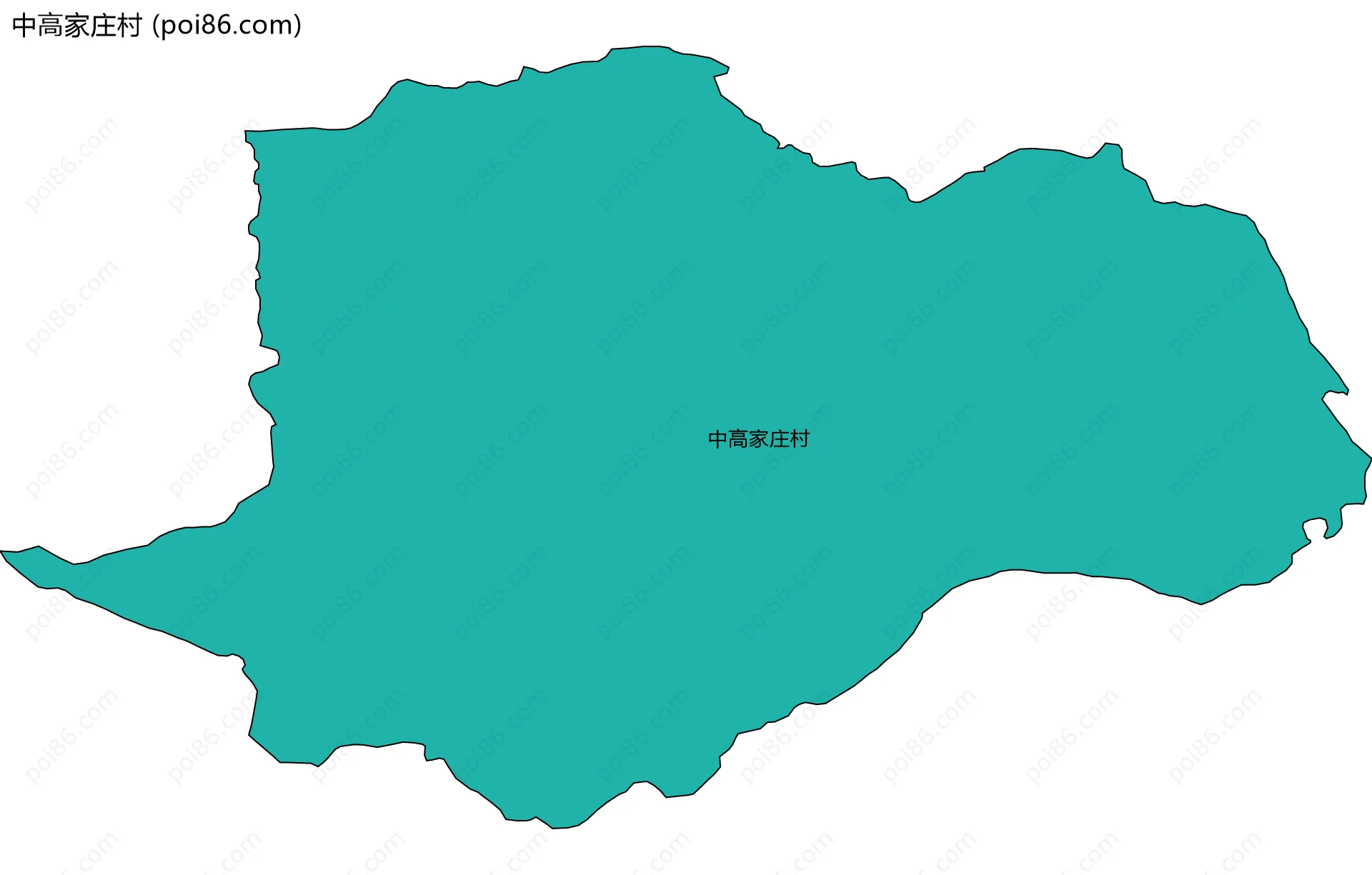 中高家庄村边界地图