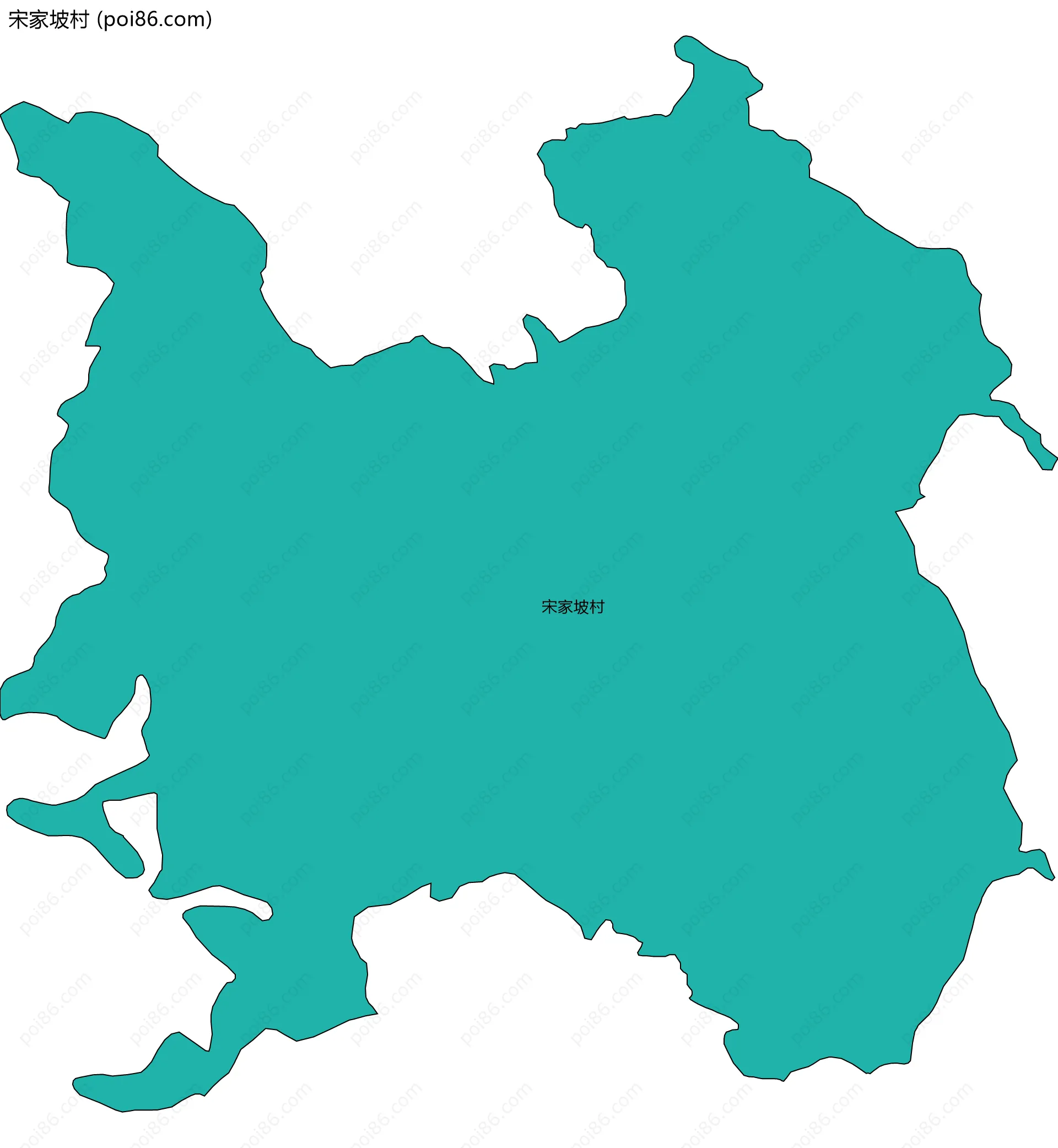 宋家坡村边界地图