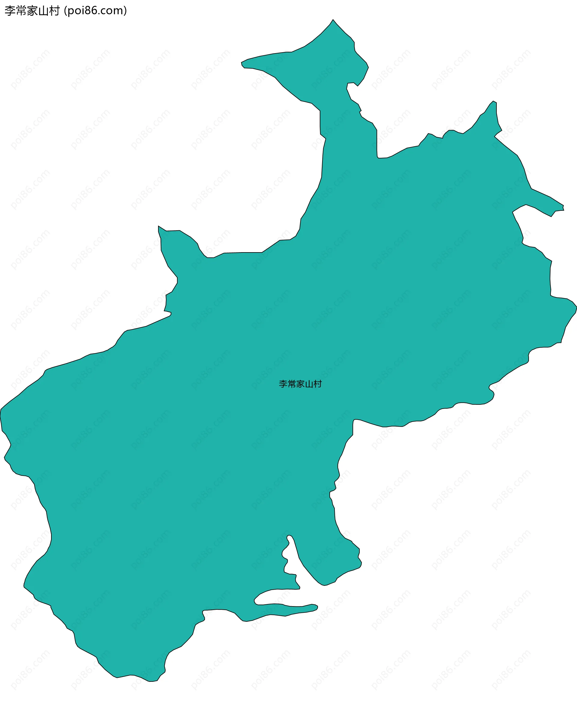 李常家山村边界地图