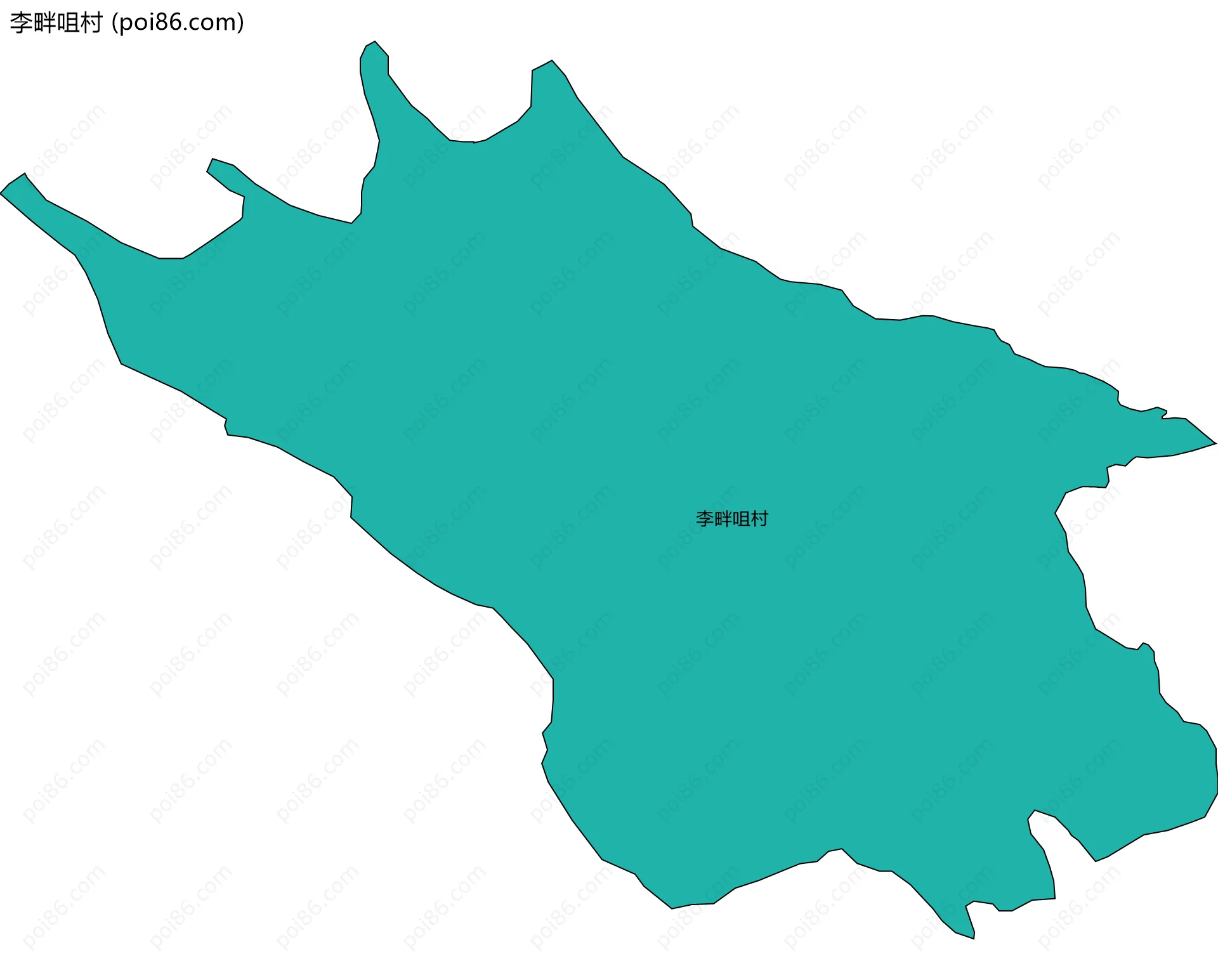 李畔咀村边界地图