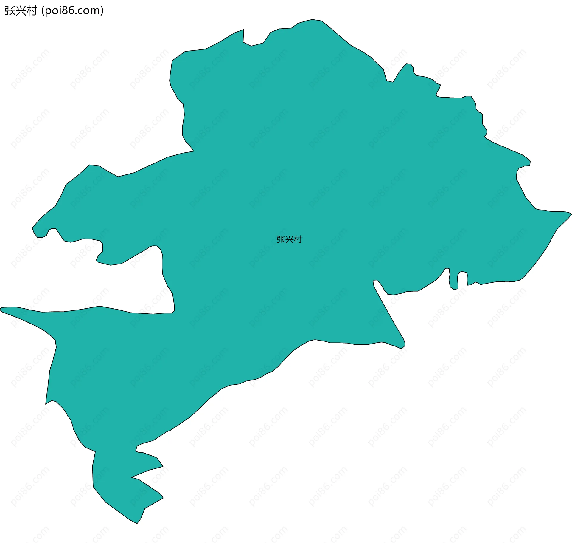 张兴村边界地图