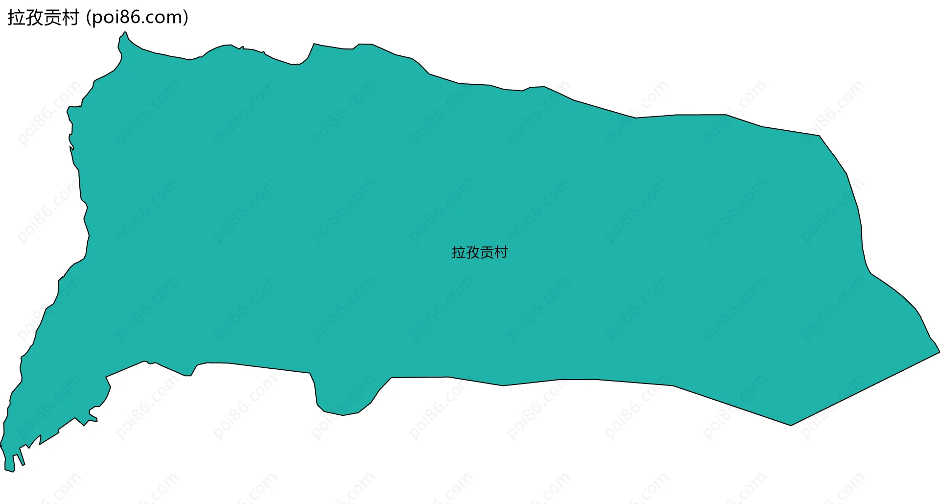 拉孜贡村边界地图