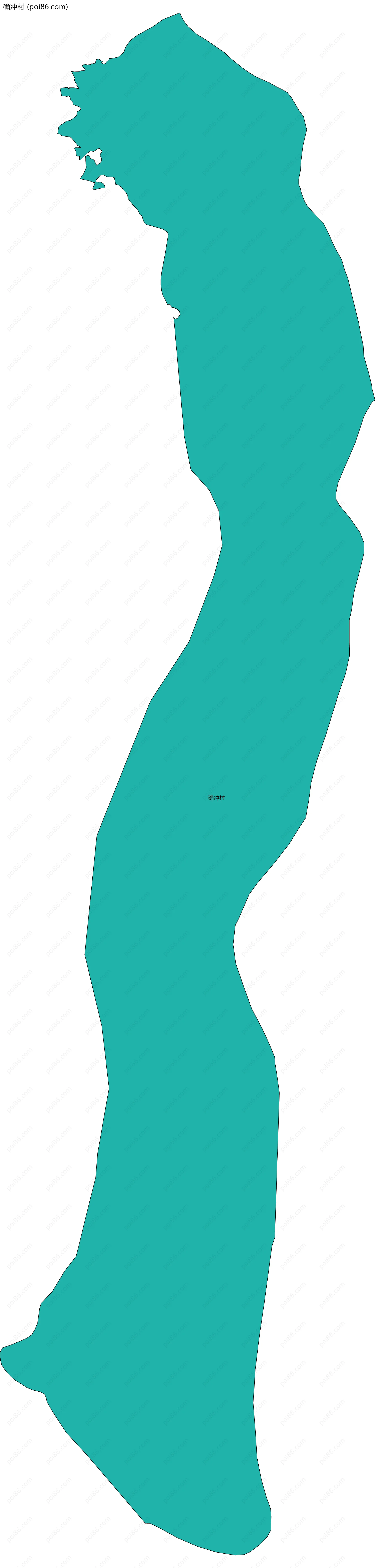确冲村边界地图