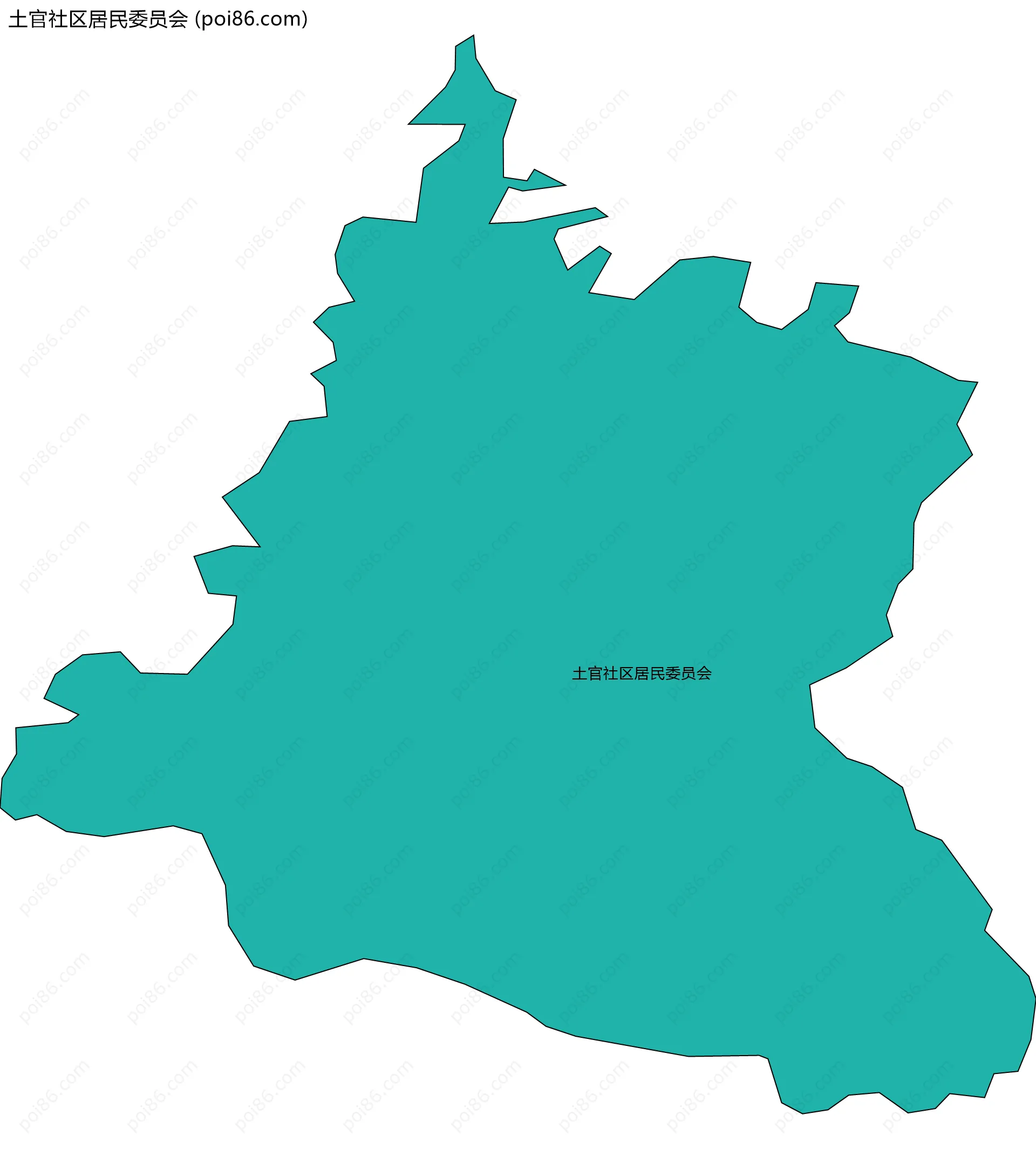 土官社区居民委员会边界地图