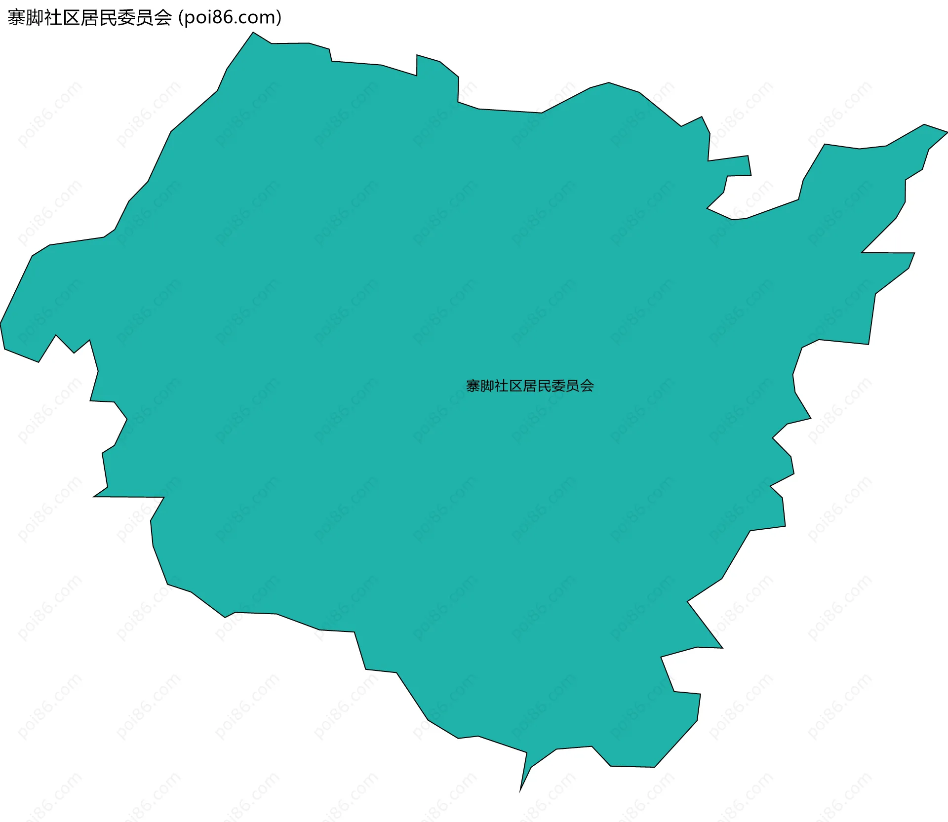 寨脚社区居民委员会边界地图