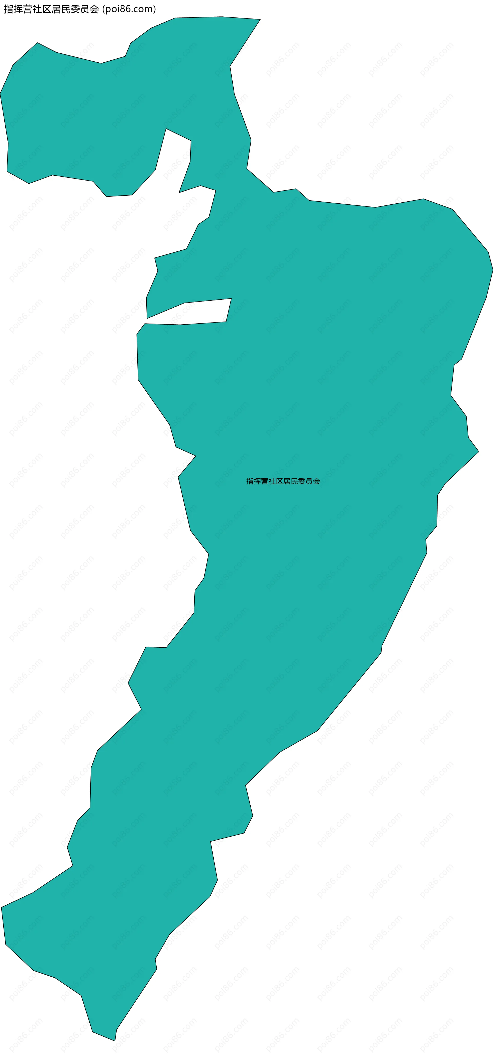 指挥营社区居民委员会边界地图