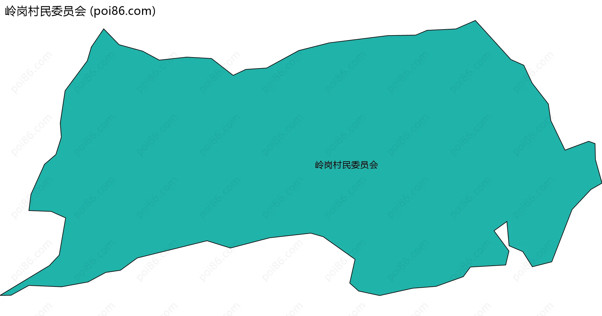 岭岗村民委员会边界地图