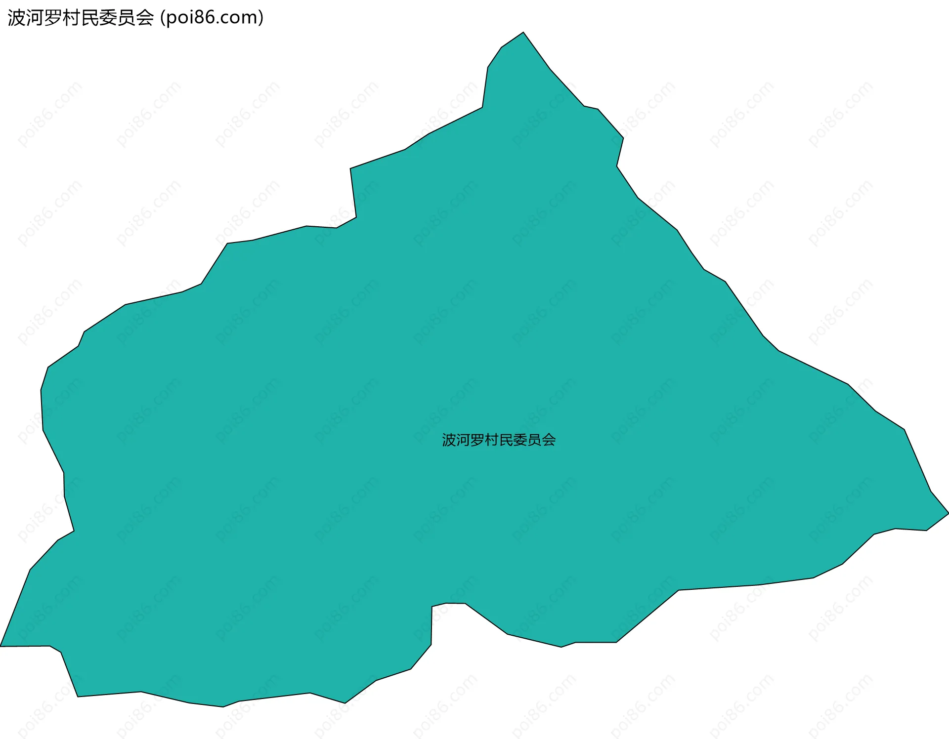 波河罗村民委员会边界地图