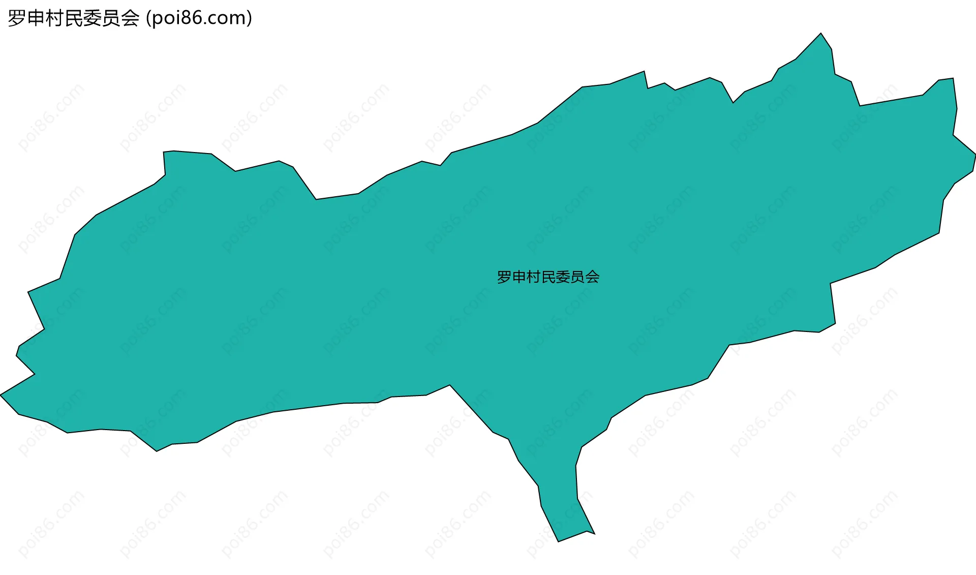 罗申村民委员会边界地图