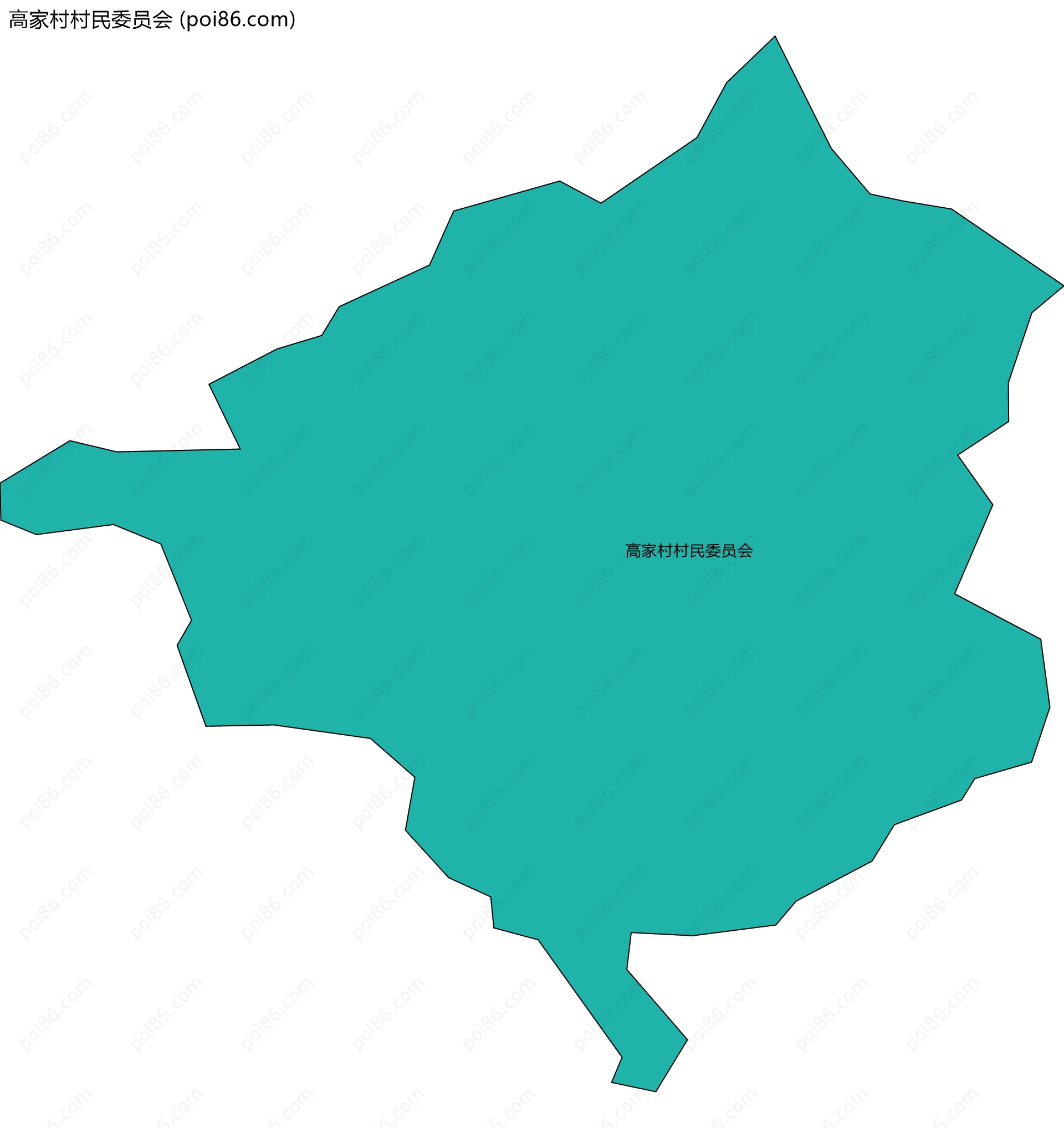 高家村村民委员会边界地图