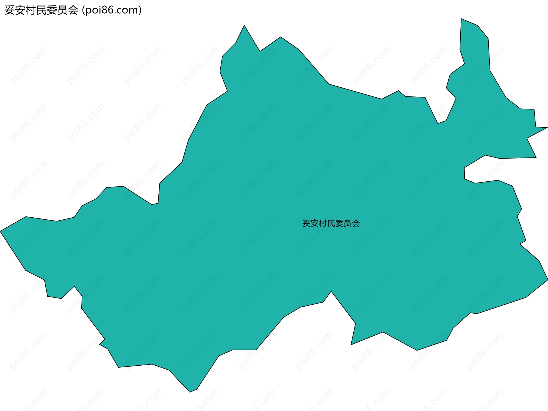 妥安村民委员会边界地图