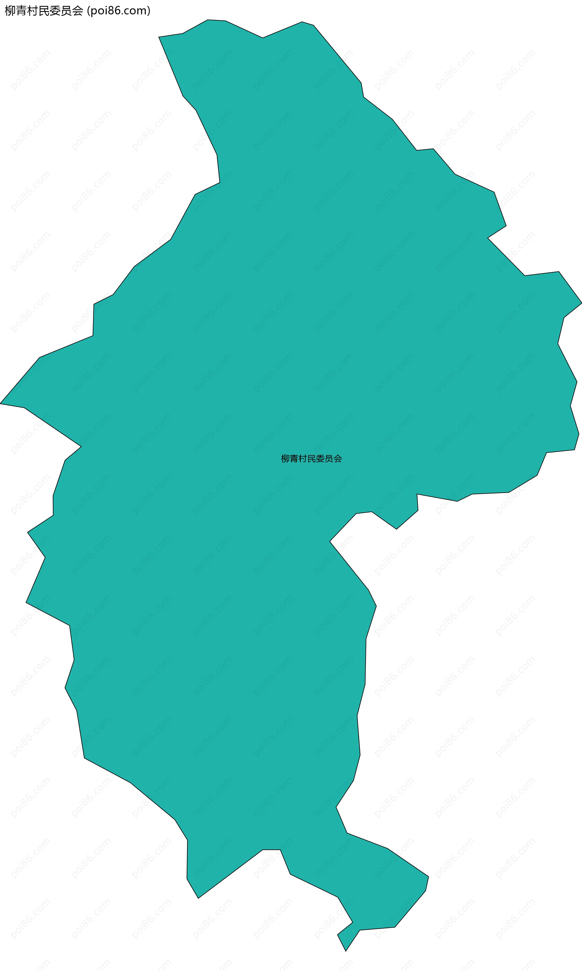 柳青村民委员会边界地图