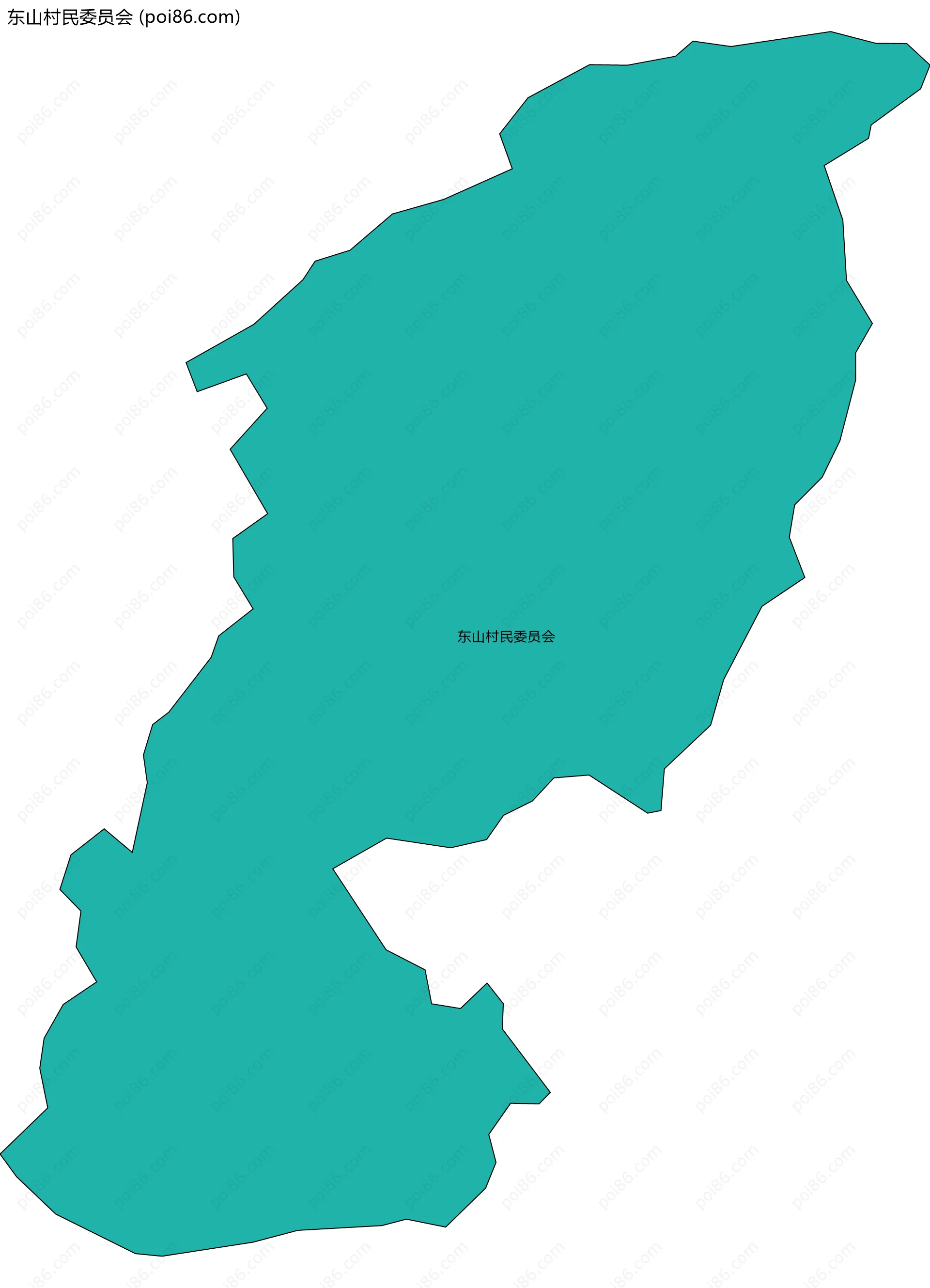 东山村民委员会边界地图