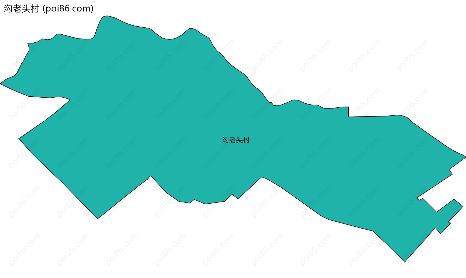 沟老头村边界地图