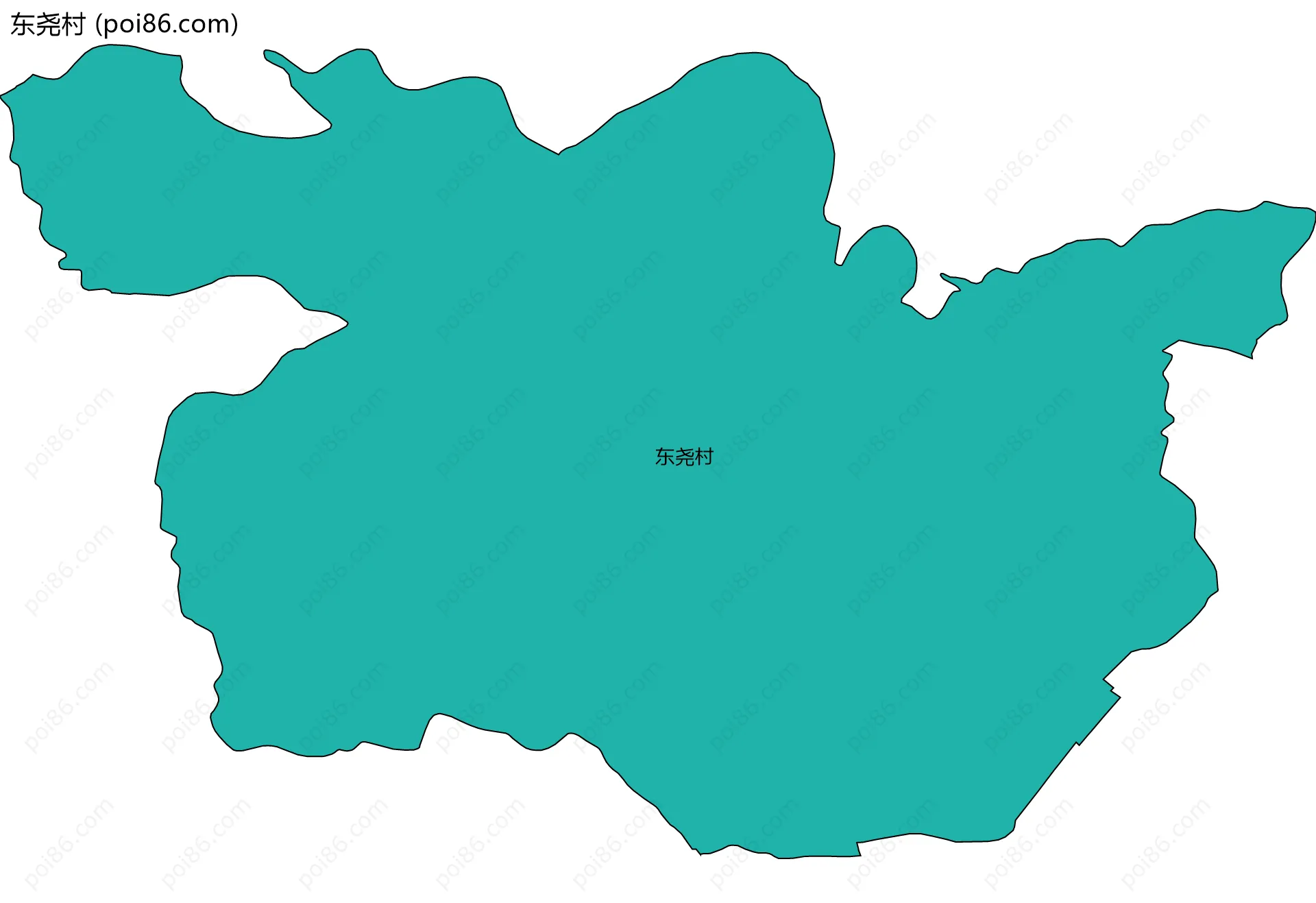 东尧村边界地图